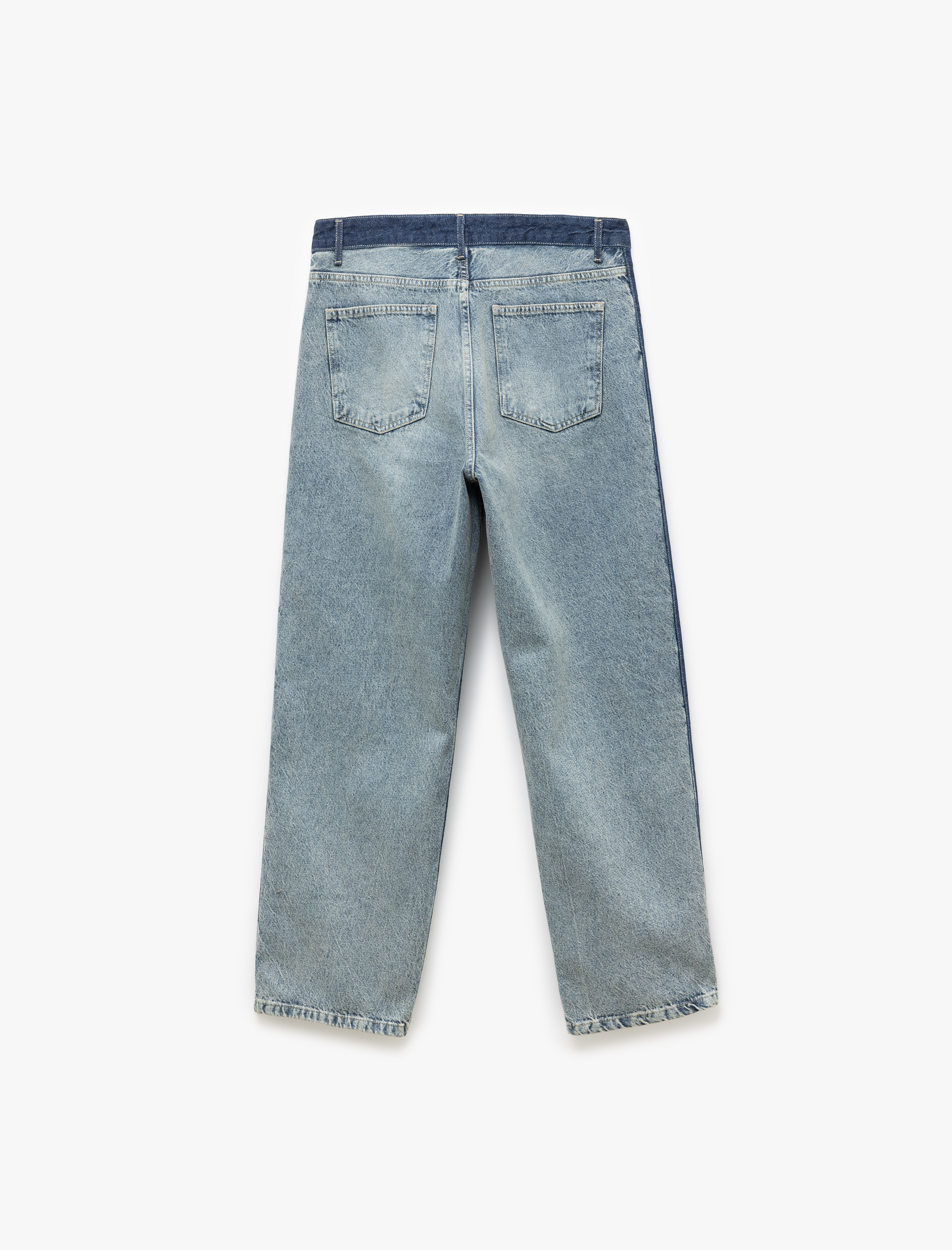   Normal Bel Pamuklu Cep Detaylı Bol Baggy Jean Pantolon