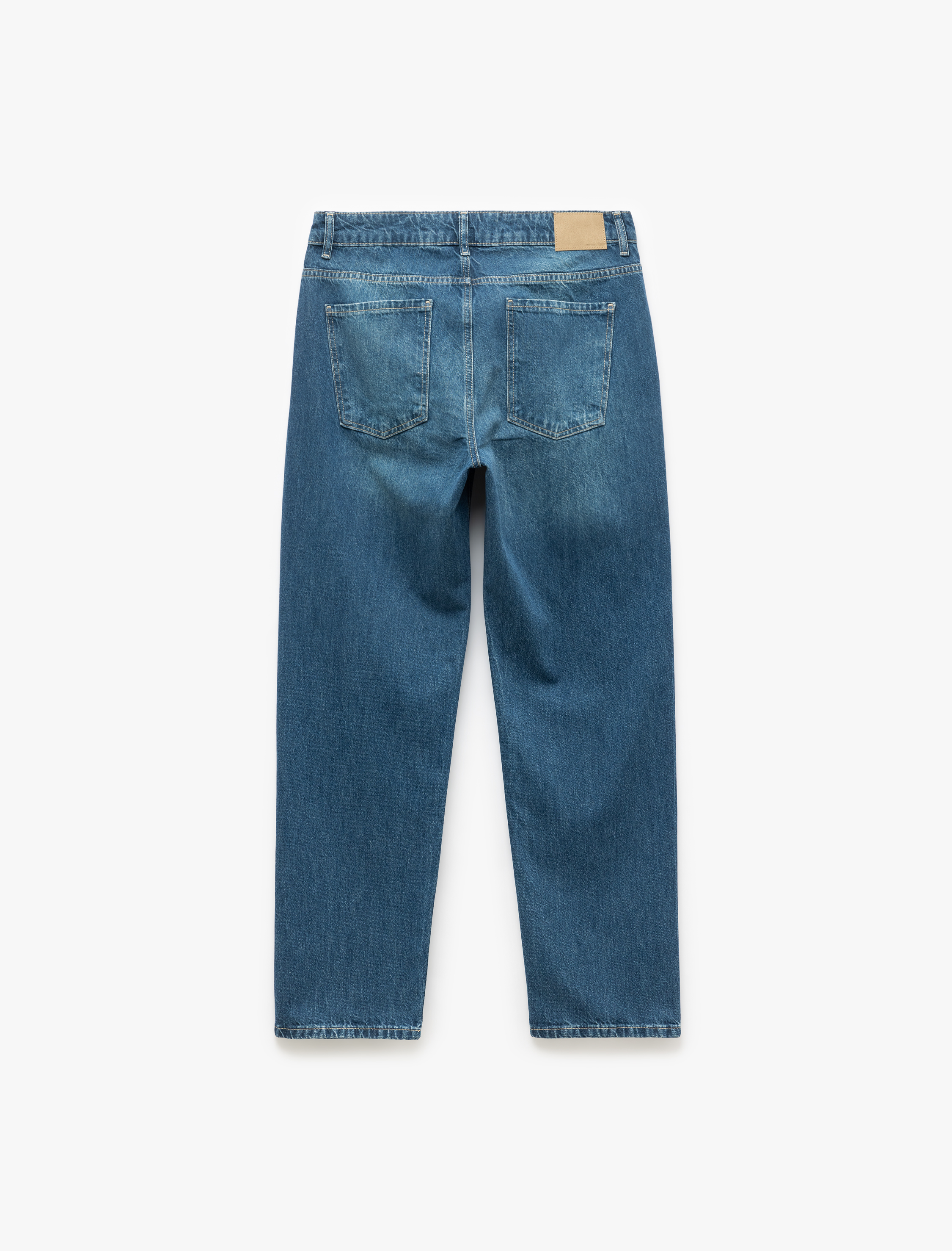   Pamuklu Normal Bel Vintage Straight Fit Jean Pantolon