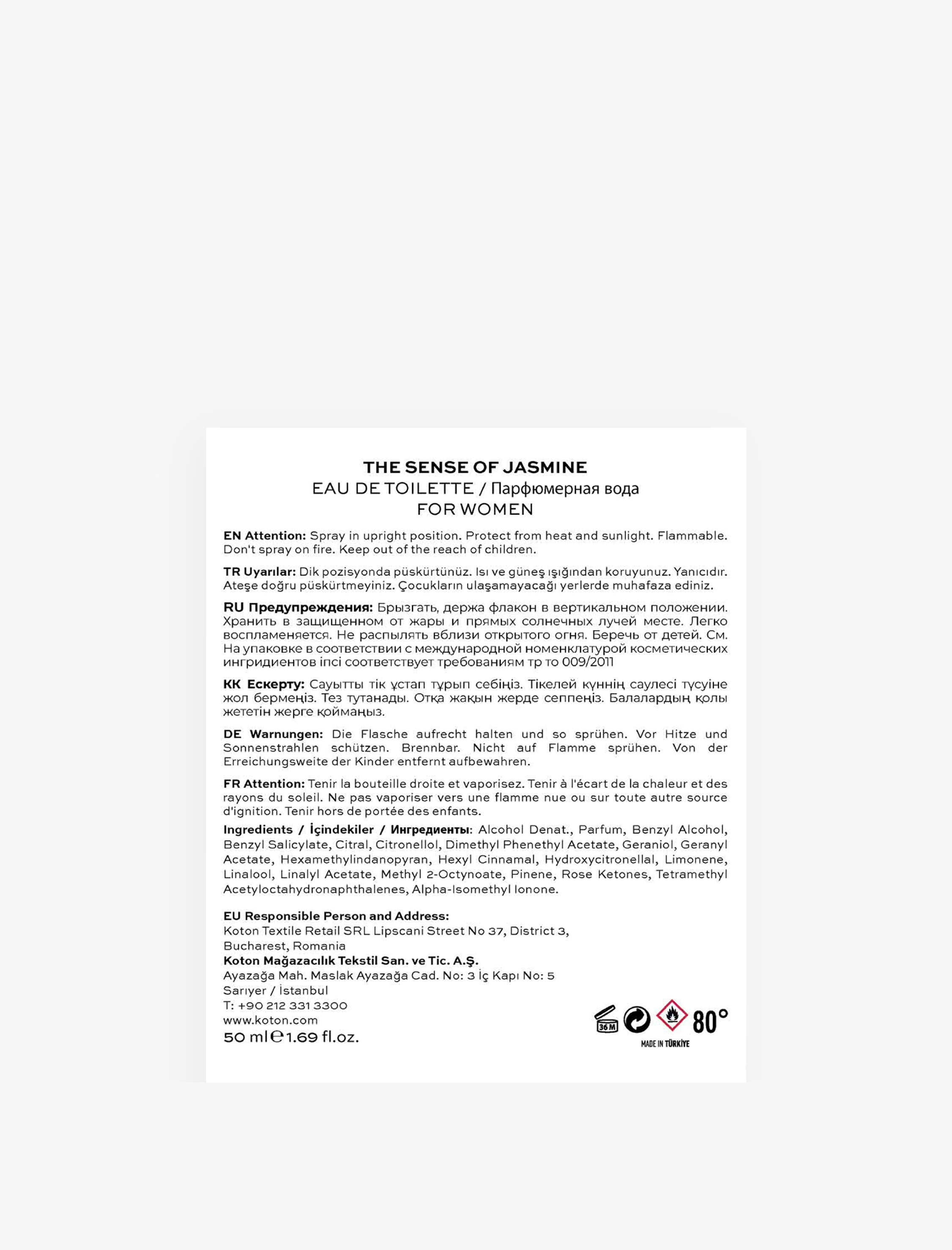  Kadın Parfüm The Sense of Jasmine 50 ML