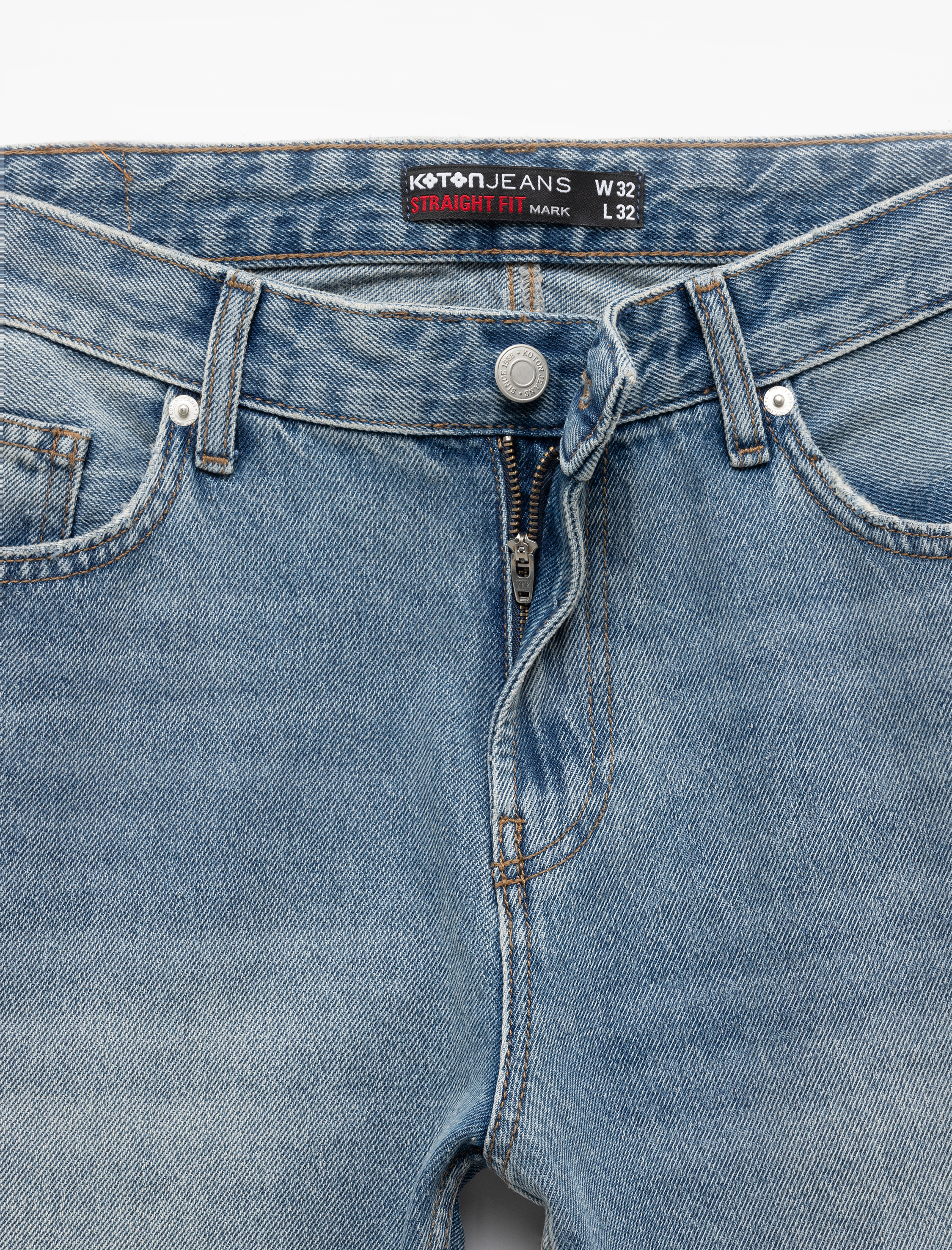   Pamuklu Normal Bel Straight Fit Jean Pantolon - Mark Jean