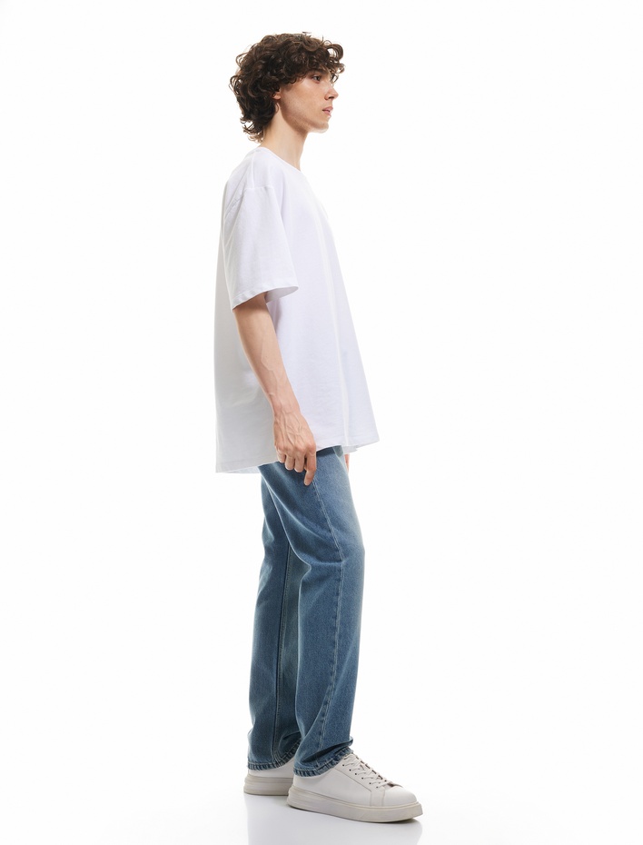  Pamuklu Normal Bel Straight Fit Jean Pantolon - Mark Jean