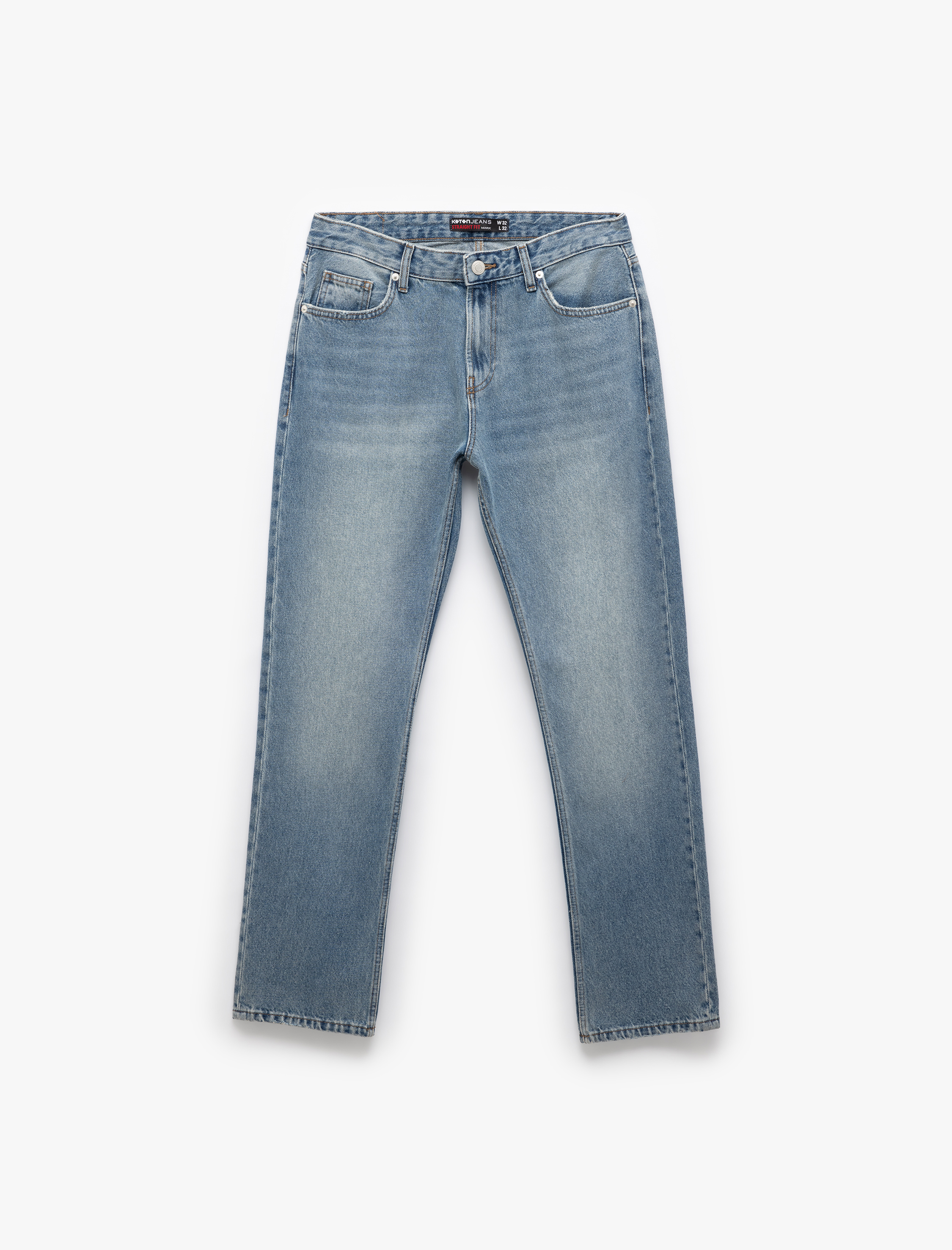   Pamuklu Normal Bel Straight Fit Jean Pantolon - Mark Jean