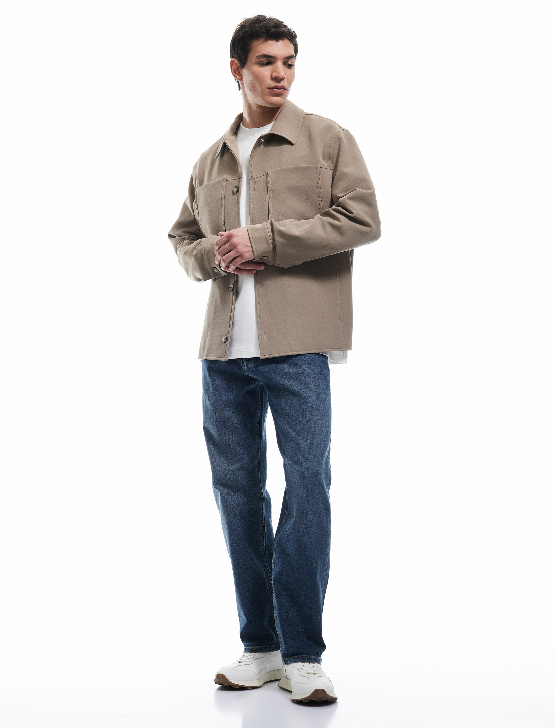   Normal Bel Düğmeli Vintage Straight Fit Jean Pantolon