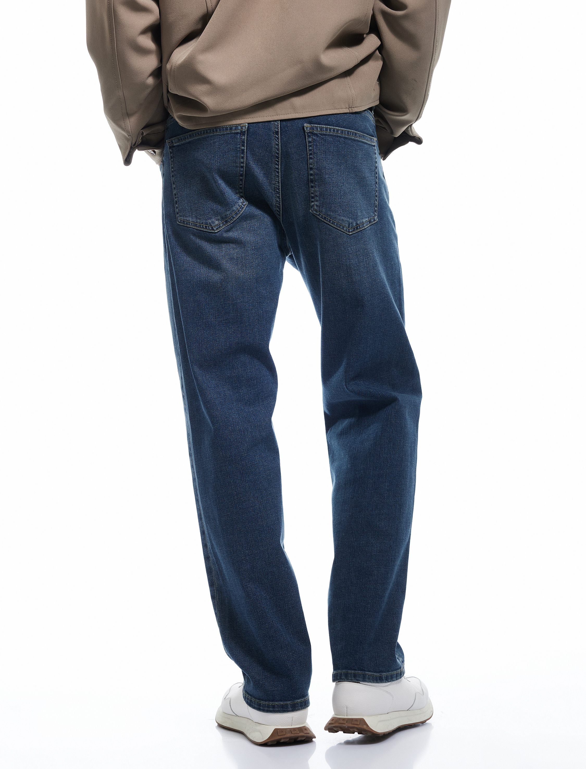   Normal Bel Düğmeli Vintage Straight Fit Jean Pantolon