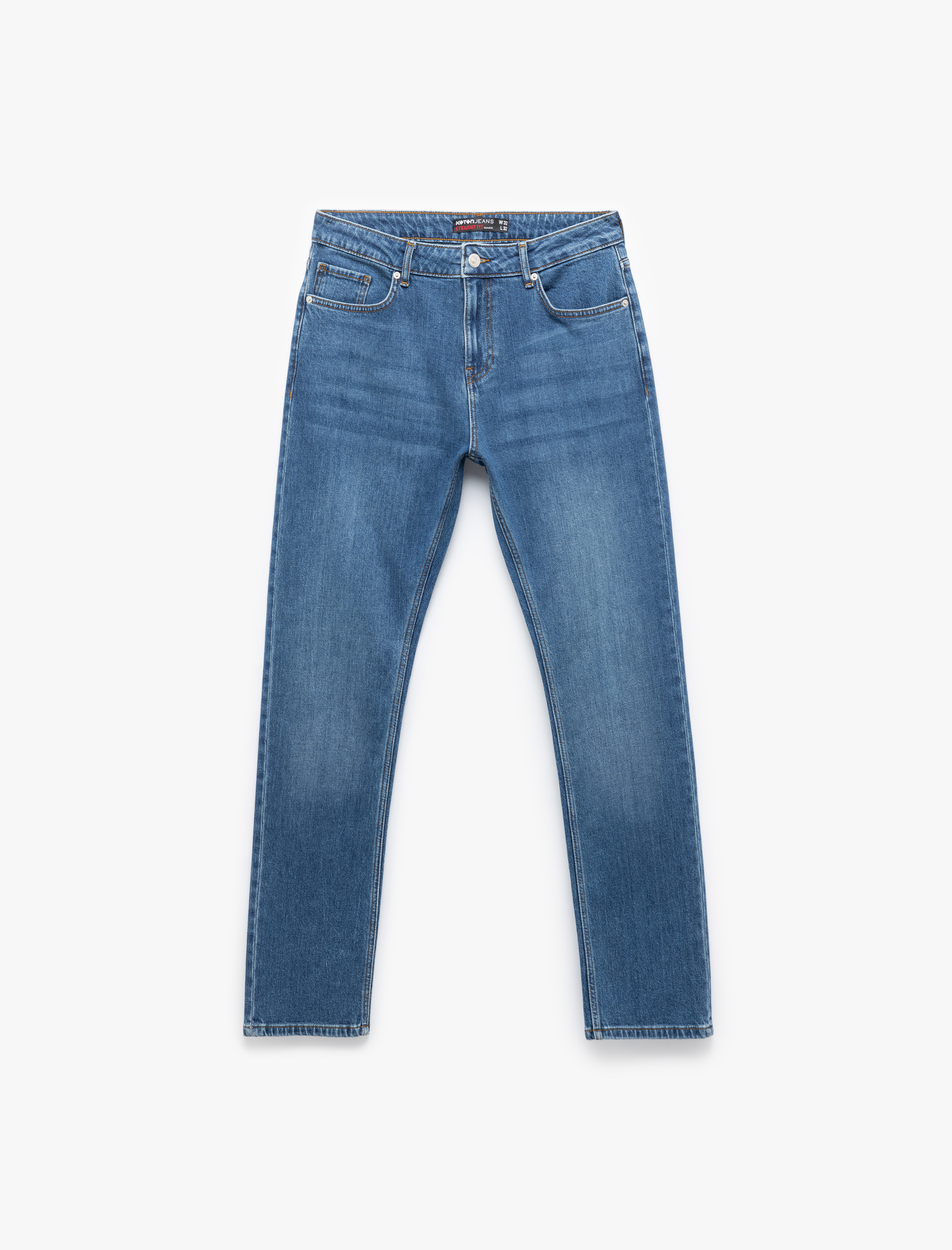   Normal Bel Pamuklu Straight Fit Jean Pantolon - Mark Jean