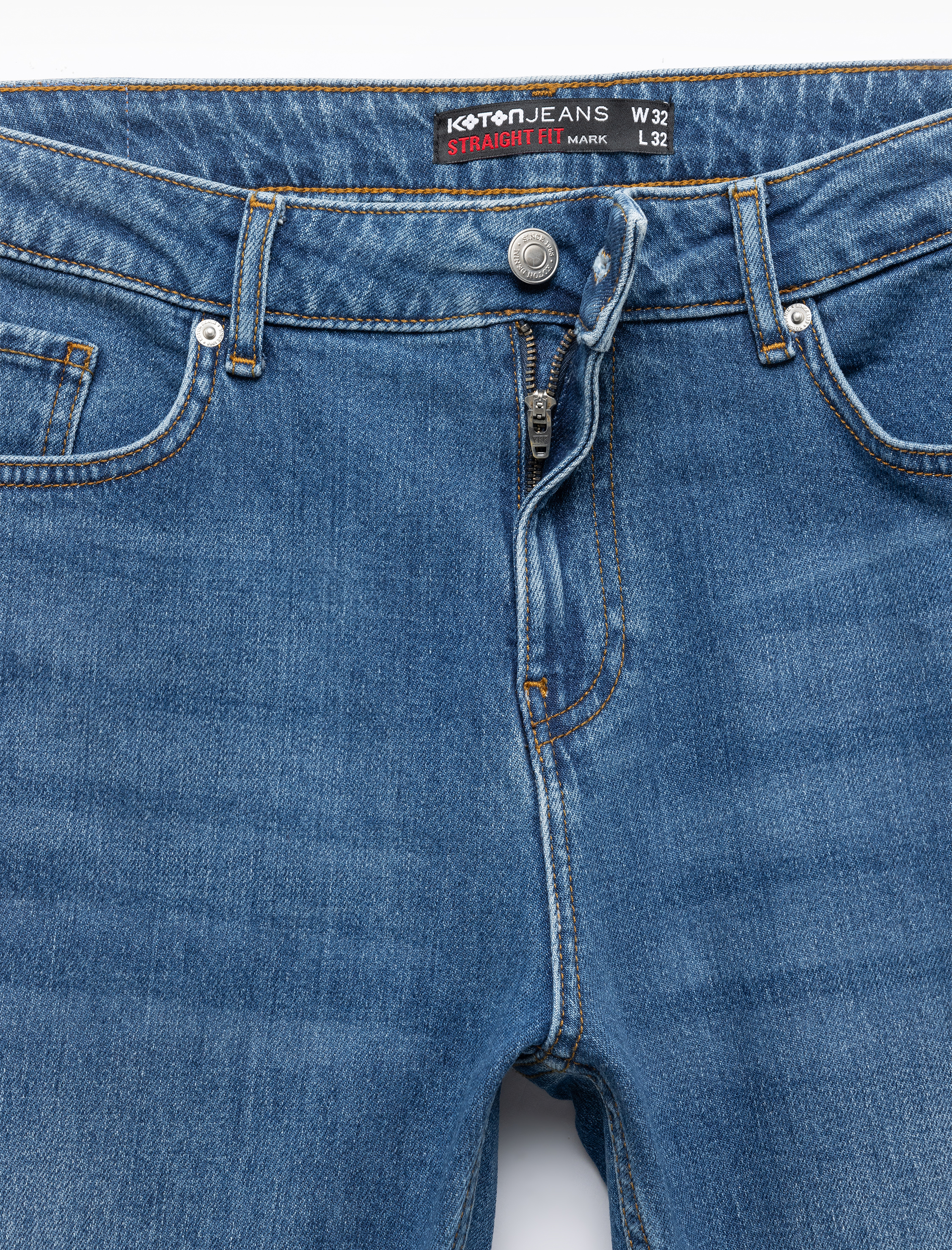   Normal Bel Pamuklu Straight Fit Jean Pantolon - Mark Jean