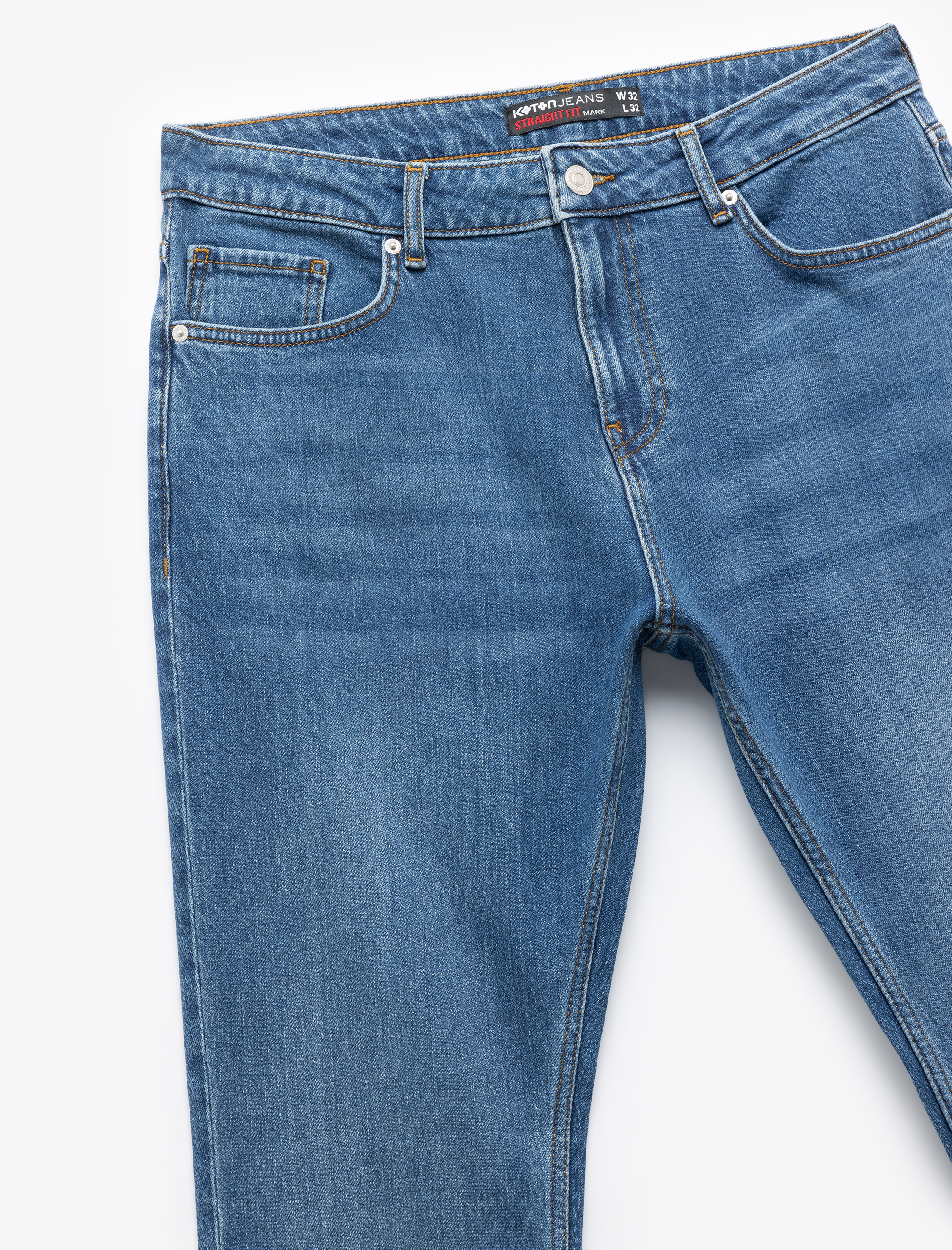   Normal Bel Pamuklu Straight Fit Jean Pantolon - Mark Jean