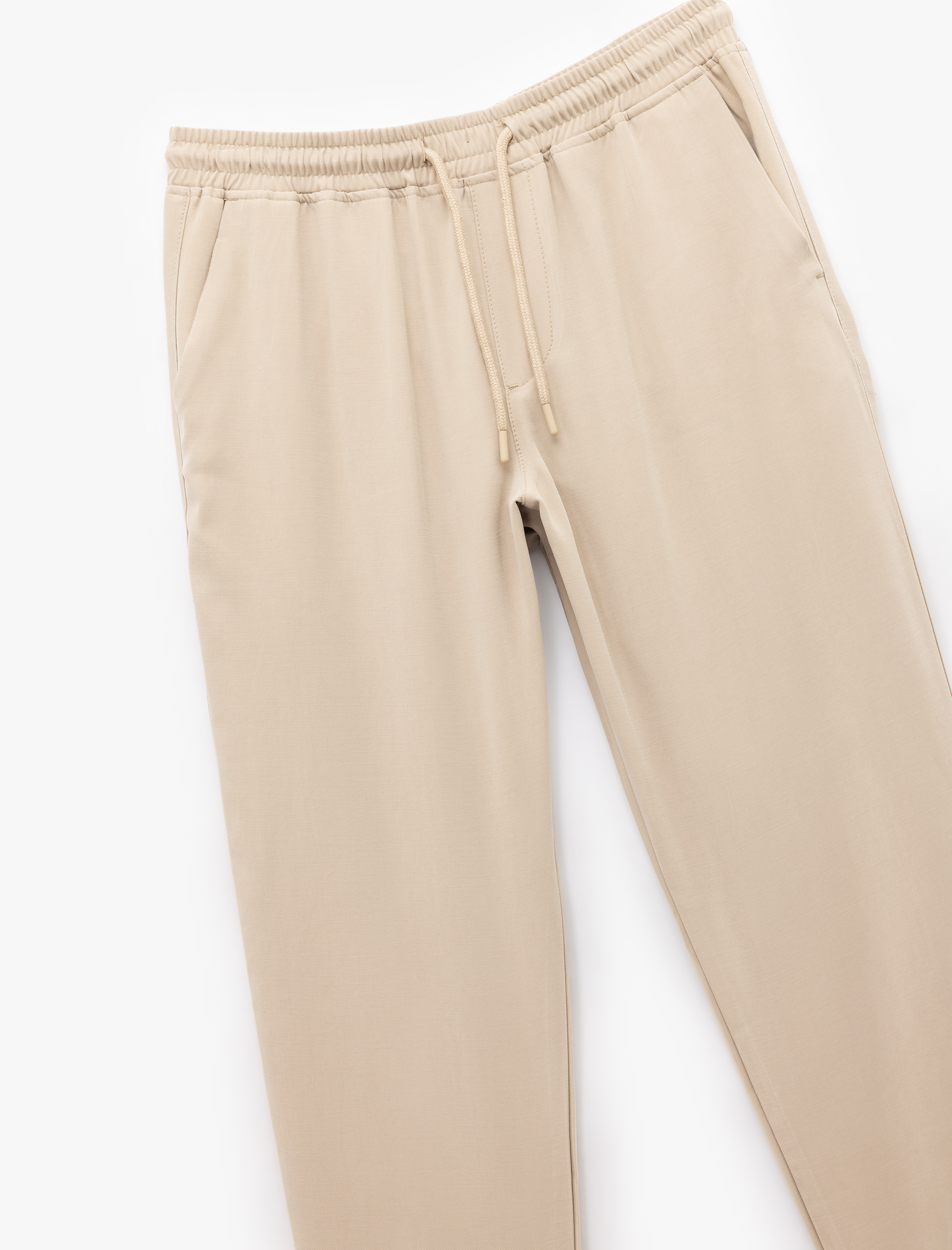   Viskon Cep Detaylı Rayon Tapered Beli Bağcıklı Pantolon