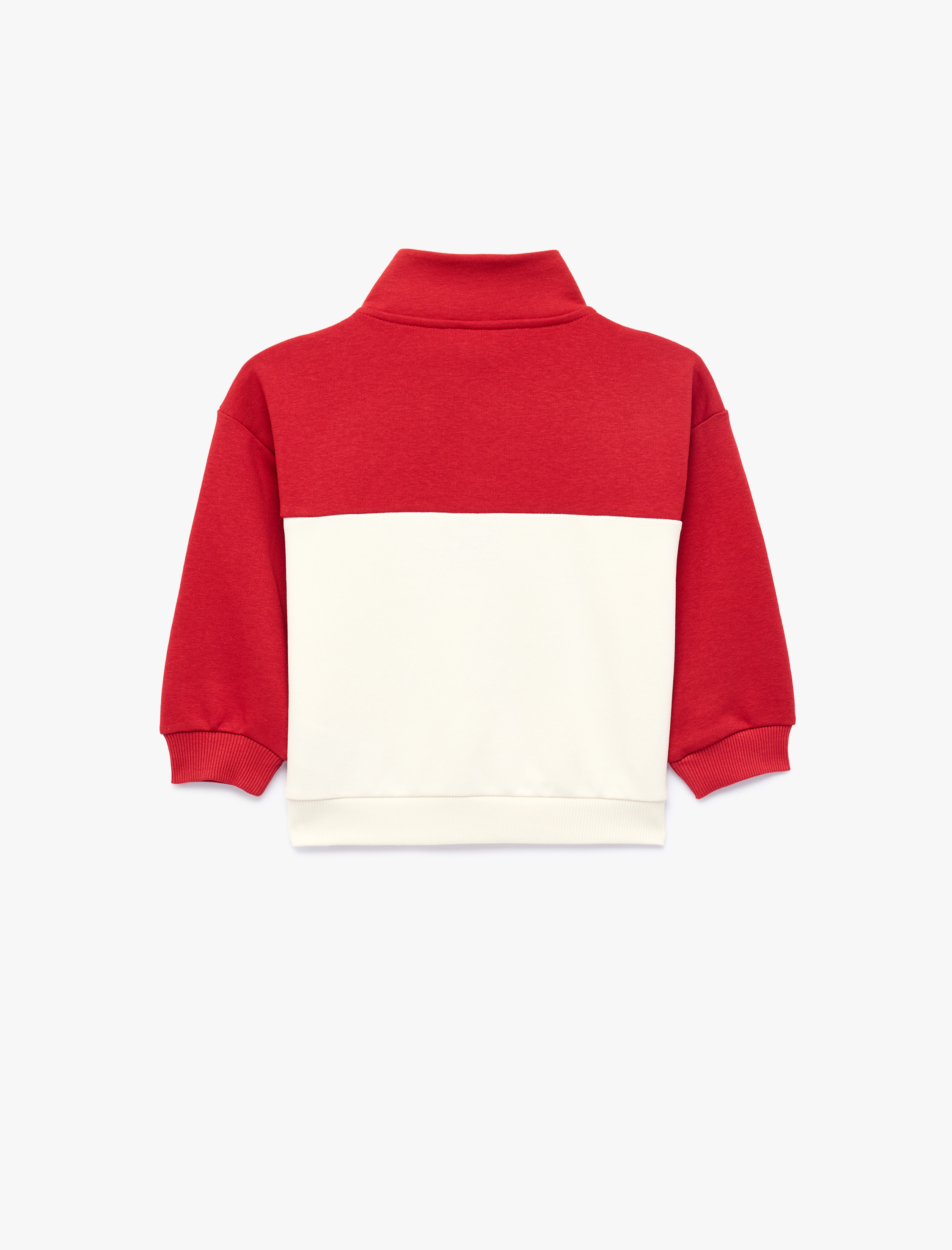  Erkek Bebek Uzun Kollu Renk Bloklu Dik Yaka Sweatshirt