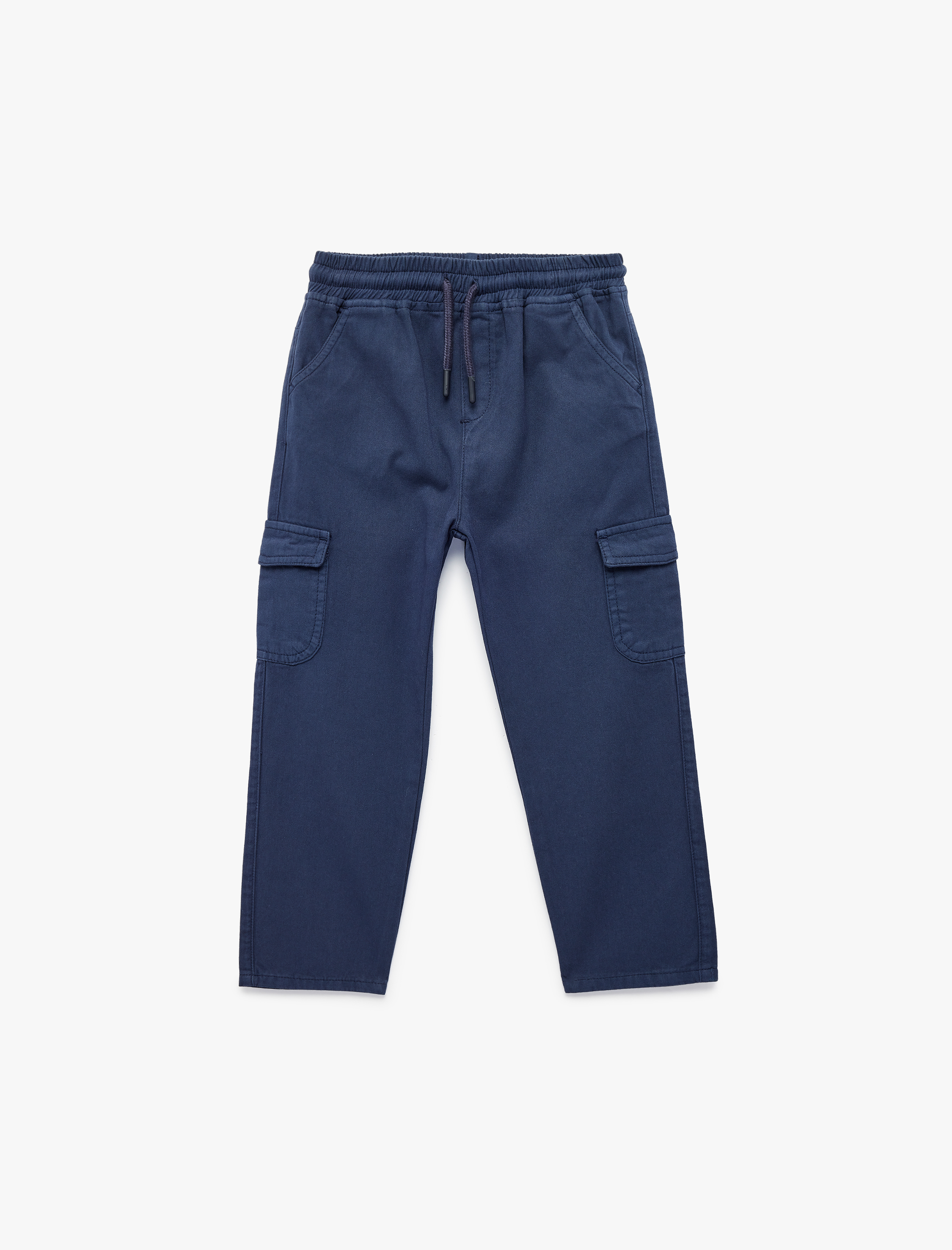  Erkek Bebek Pamuklu Beli Bağcıklı Gabardin Kargo Pantolon