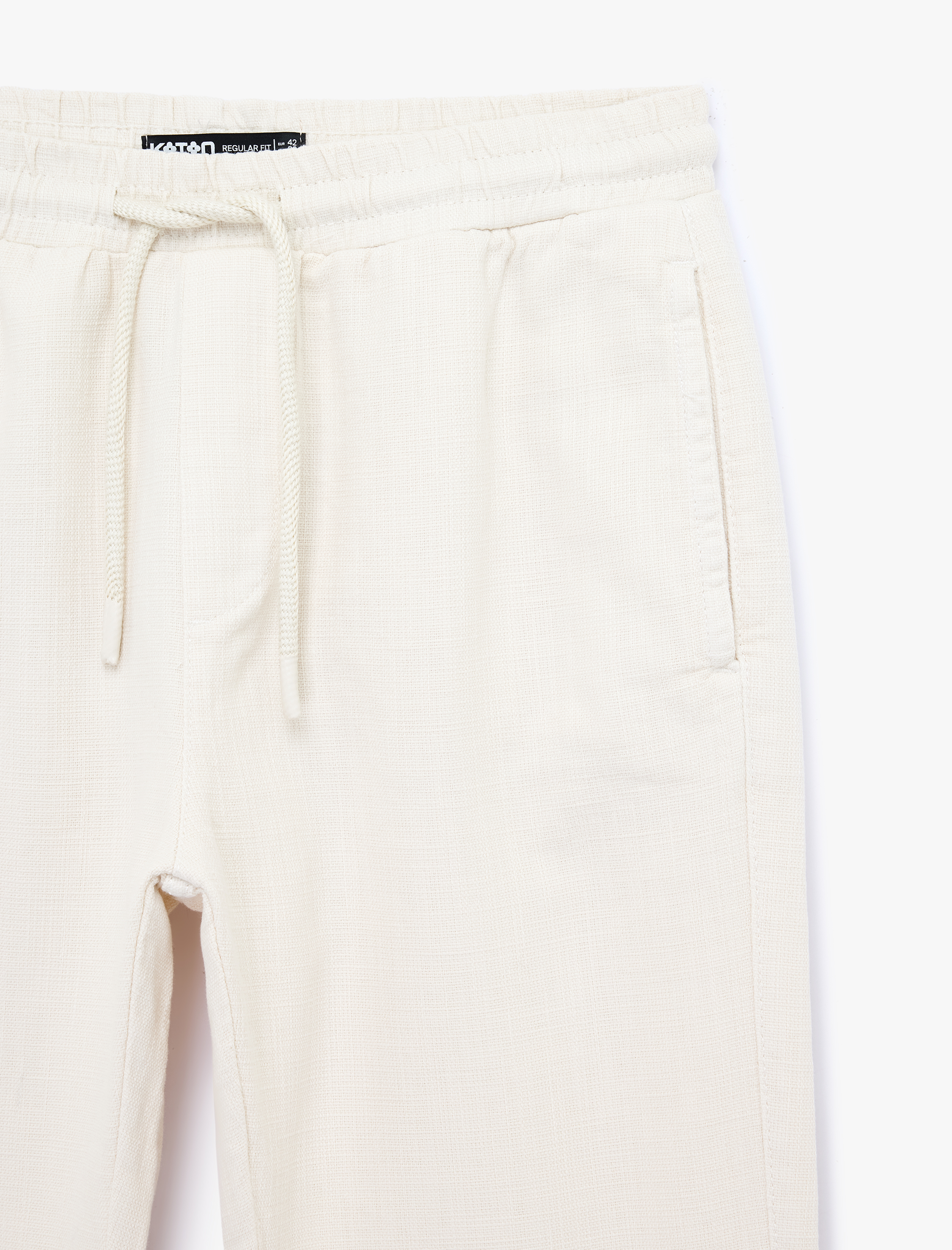   Regular Fit Pamuklu Cepli Beli Bağcıklı Pantolon