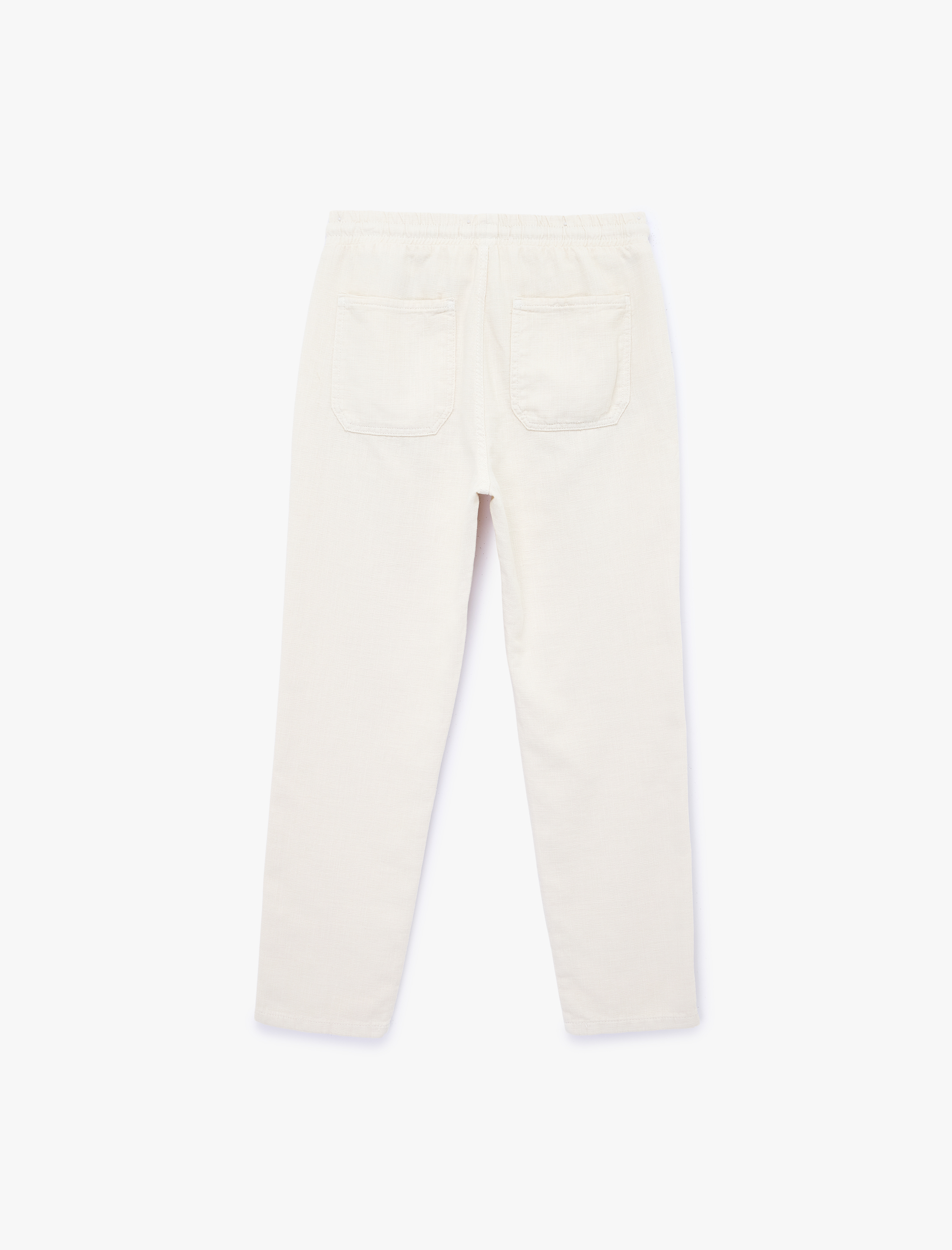   Regular Fit Pamuklu Cepli Beli Bağcıklı Pantolon