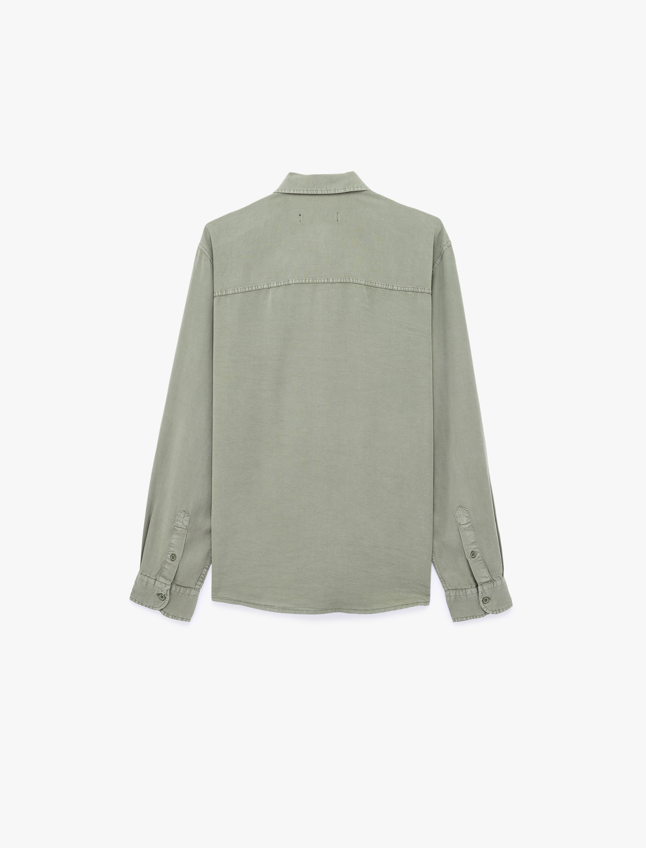   Regular Fit Düğmeli Uzun Kollu Klasik Yaka Gömlek