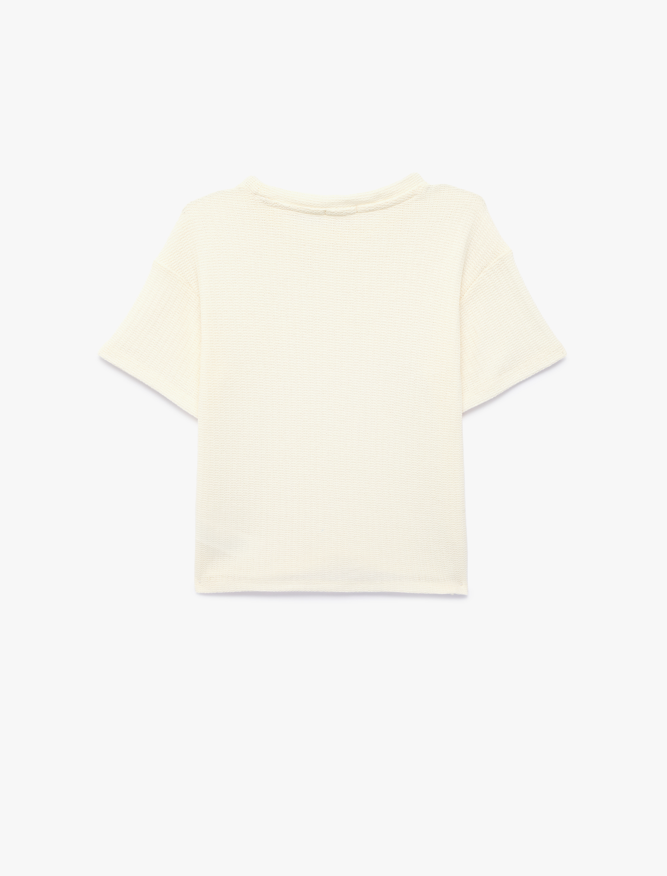  Erkek Çocuk Etiket Detaylı Bisiklet Yaka Kısa Kollu Tişört