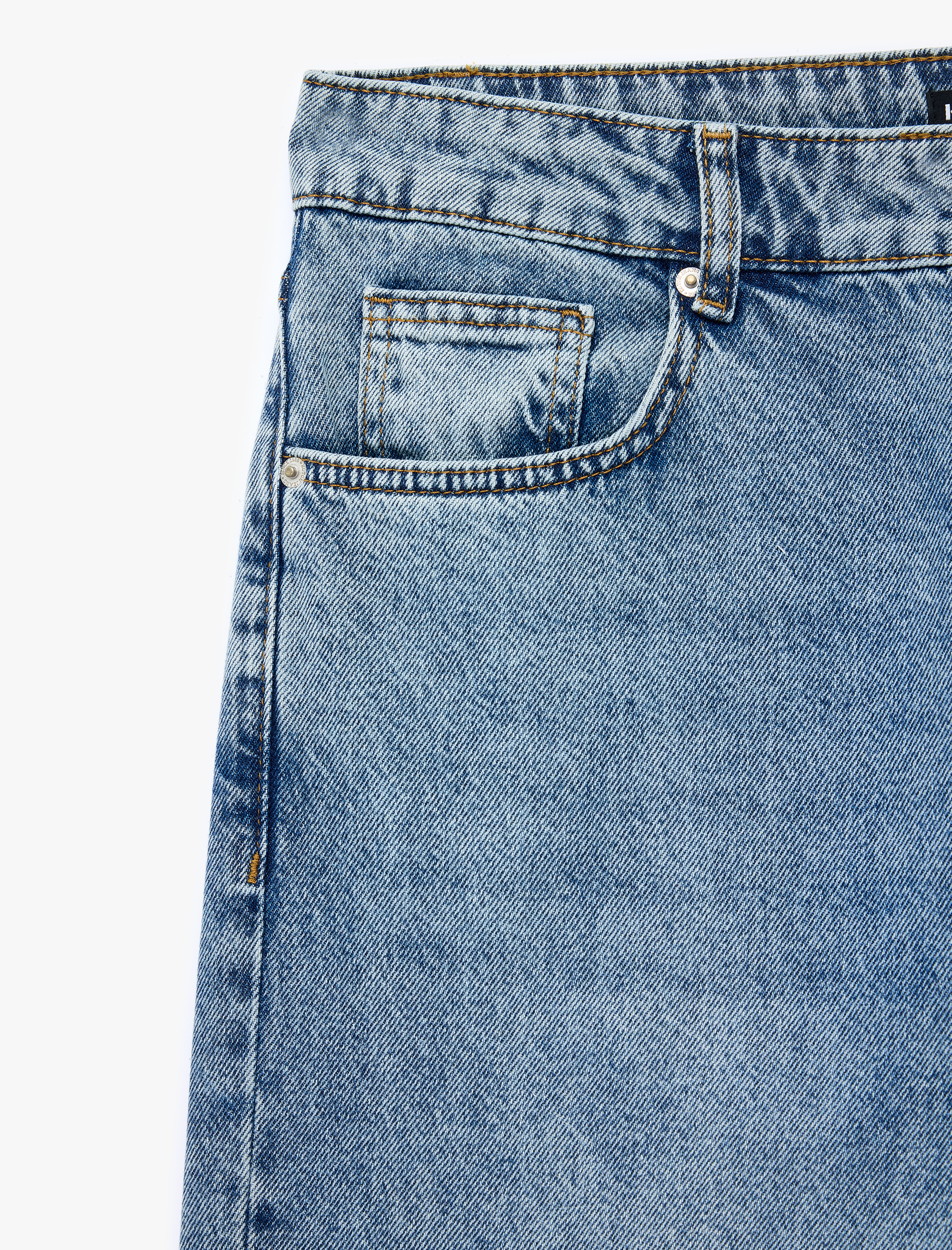   Pamuklu Normal Bel Vintage Straight Jean Pantolon