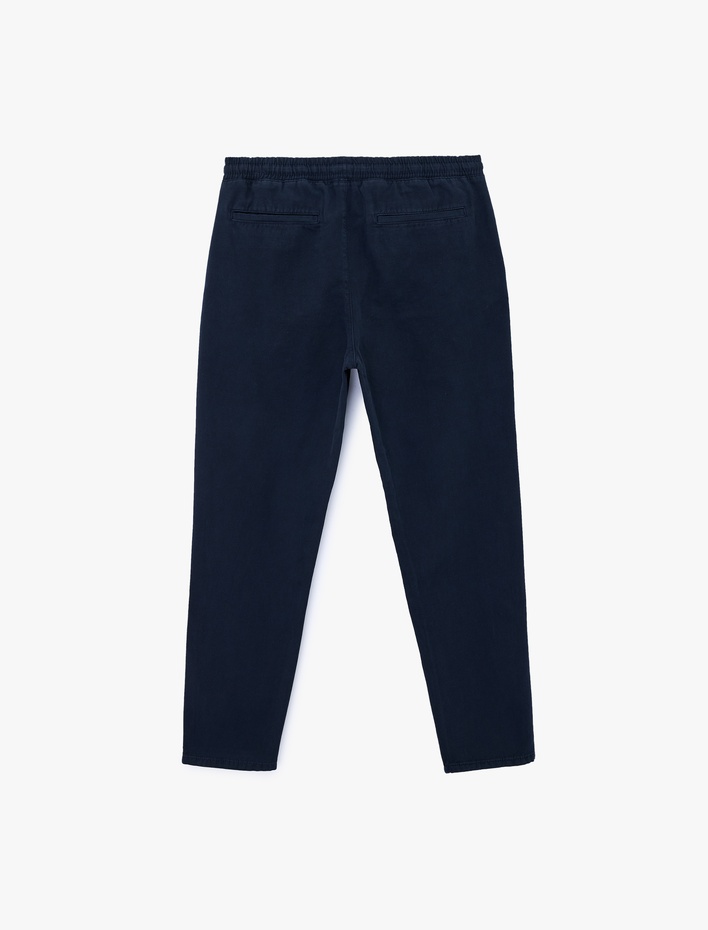  Pamuklu Regular Fit Cepli Beli Bağcıklı Pantolon