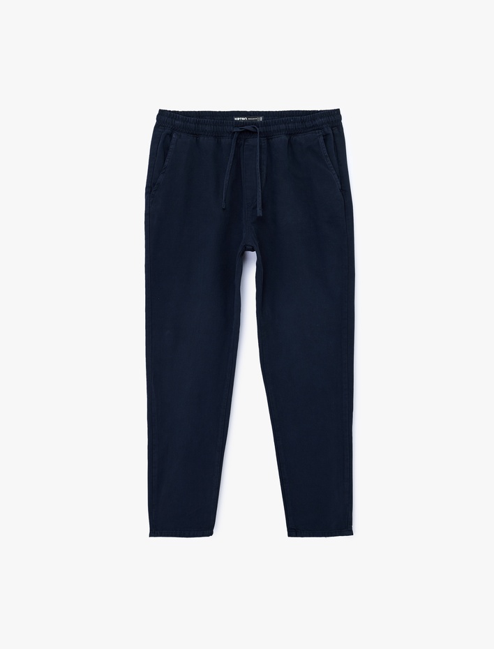 Pamuklu Regular Fit Cepli Beli Bağcıklı Pantolon