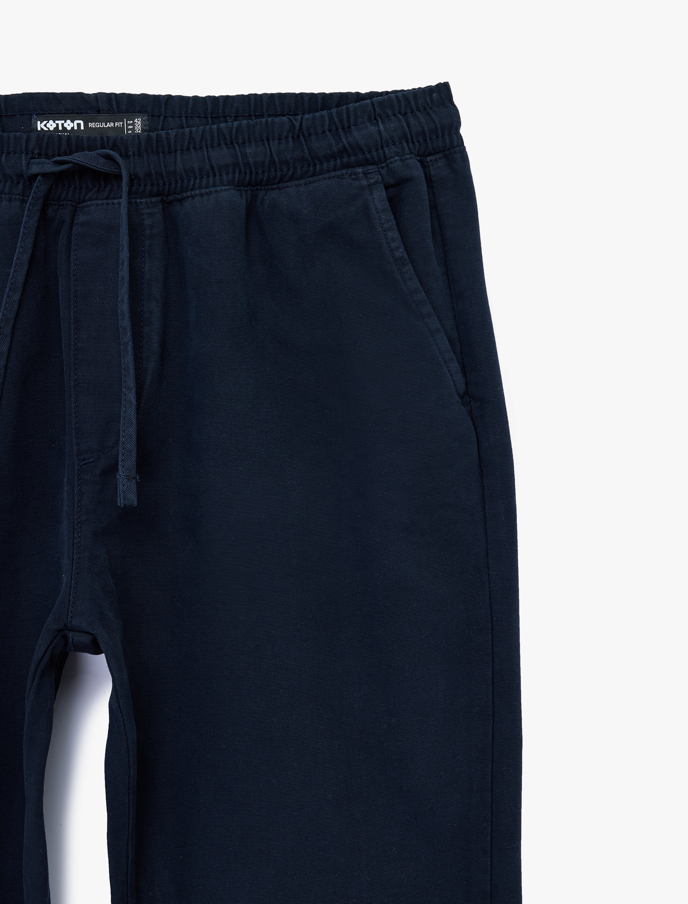   Pamuklu Regular Fit Cepli Beli Bağcıklı Pantolon