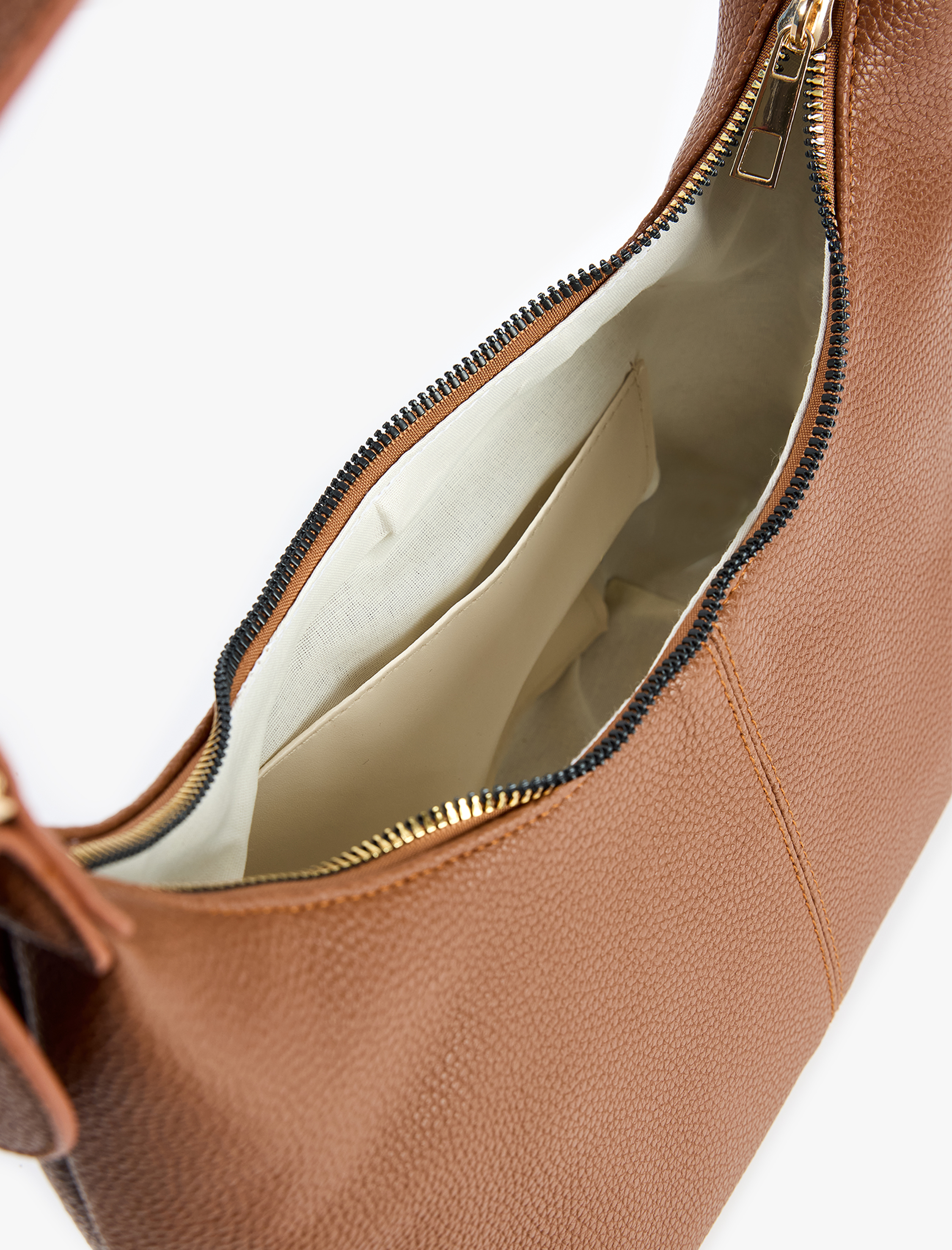  Kadın Suni Deri Fermuarlı Metal Aksesuarlı Omuz Çantası