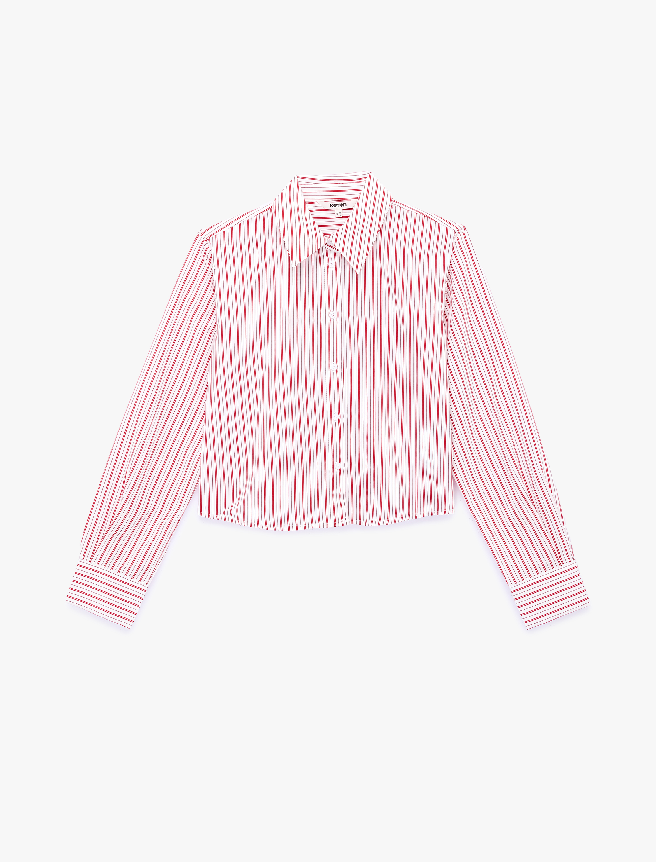   Uzun Kollu Poplin Çizgili Oversize Gömlek