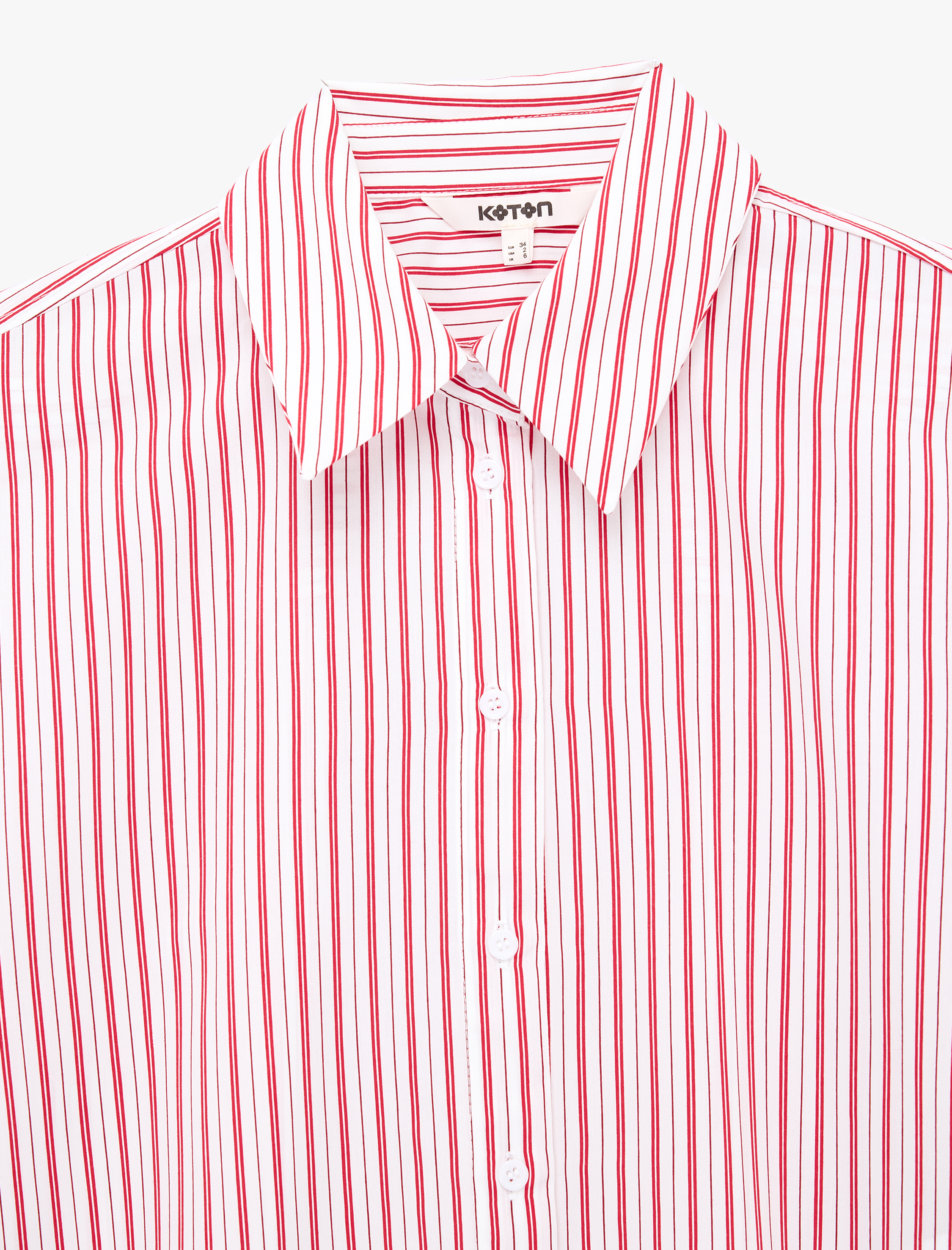   Uzun Kollu Poplin Çizgili Oversize Gömlek