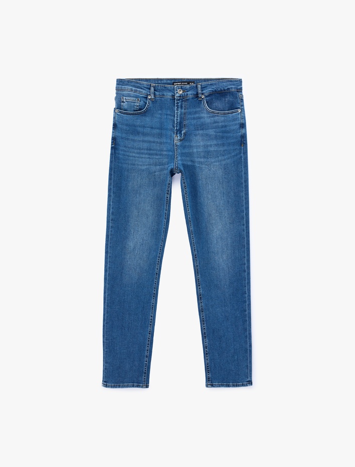  Normal Bel Pamuklu Slim Fit Jean Pantolon - Brad Jean