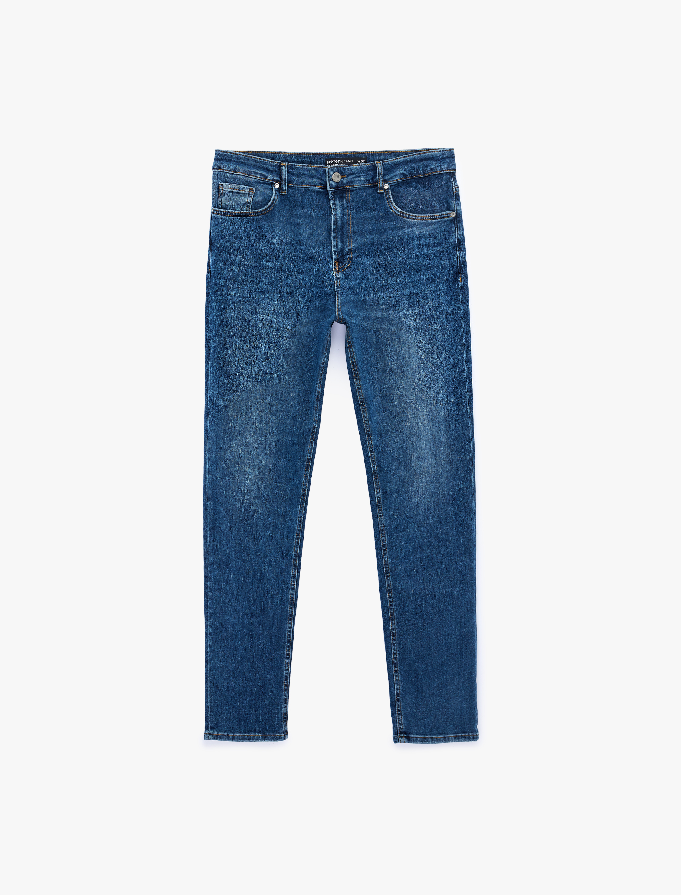   Normal Bel Pamuklu Slim Fit Jean Pantolon - Brad Jean