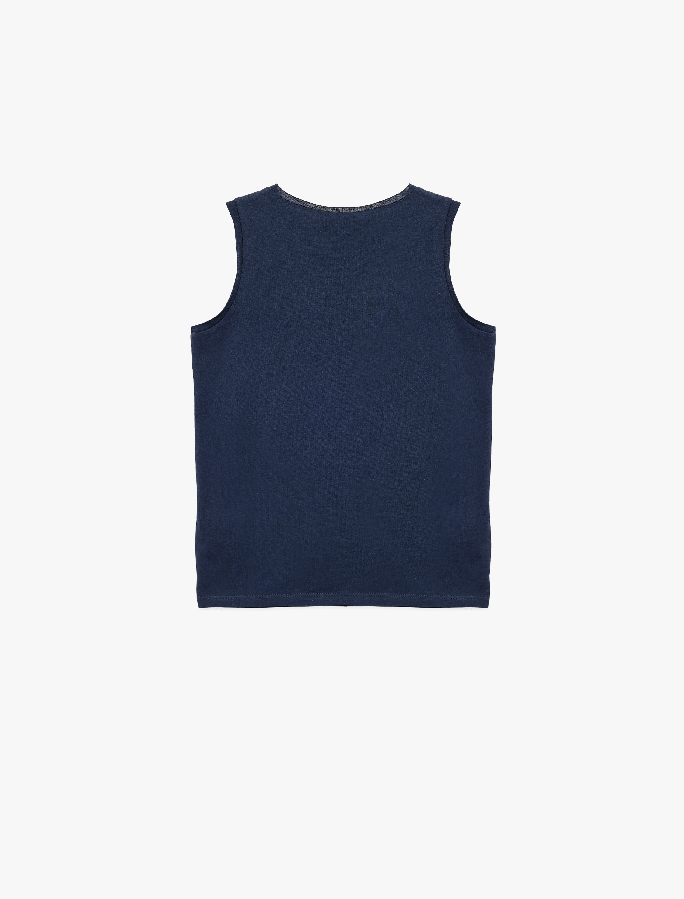  Erkek Çocuk Pamuklu Kolsuz Bisiklet Yaka Baskılı Atlet