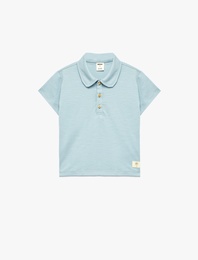 Pamuklu Düğmeli Kısa Kollu Polo Yaka Tişört