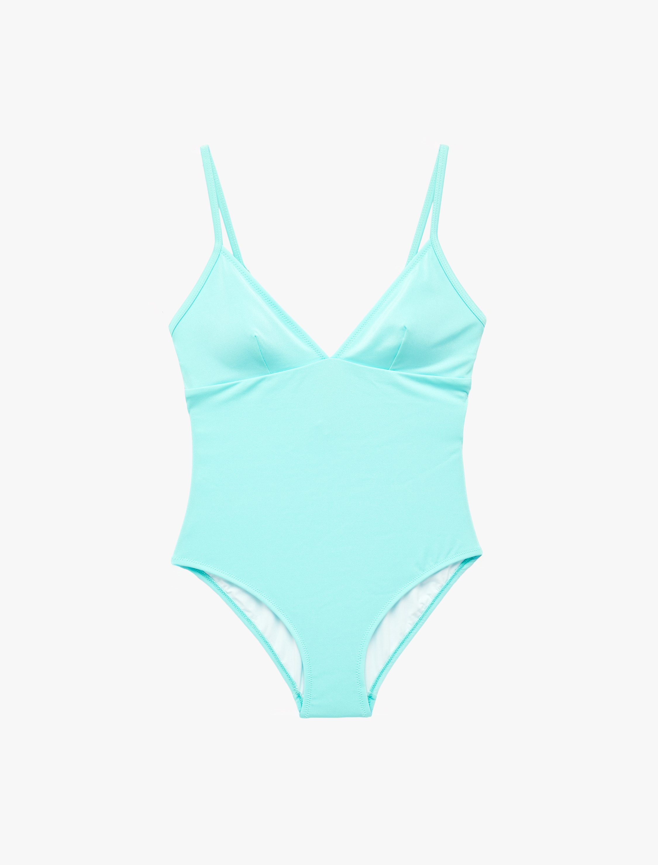   V Yaka İnce Askılı Mayo