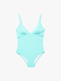 V Yaka İnce Askılı Mayo