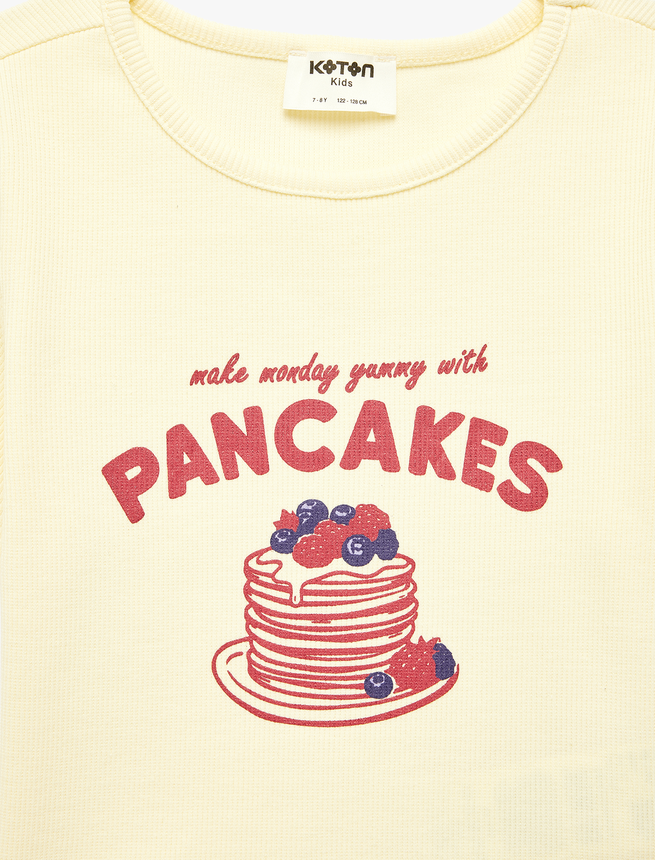  Kız Çocuk Kısa Kollu Bisiklet Yaka Baskılı Pamuklu Tişört