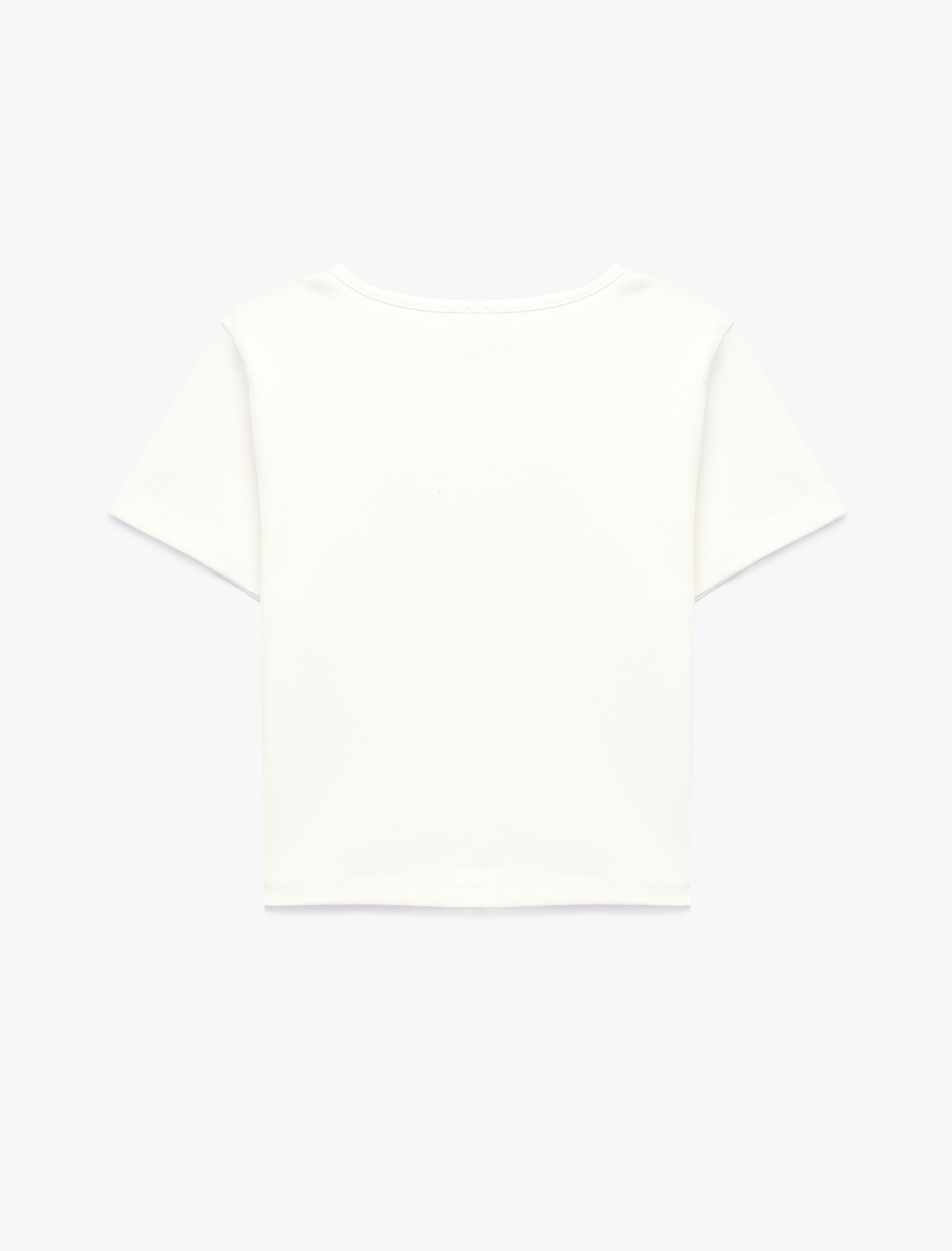  Kız Çocuk Kısa Kollu Bisiklet Yaka Pamuklu Kelebek Baskılı Tişört