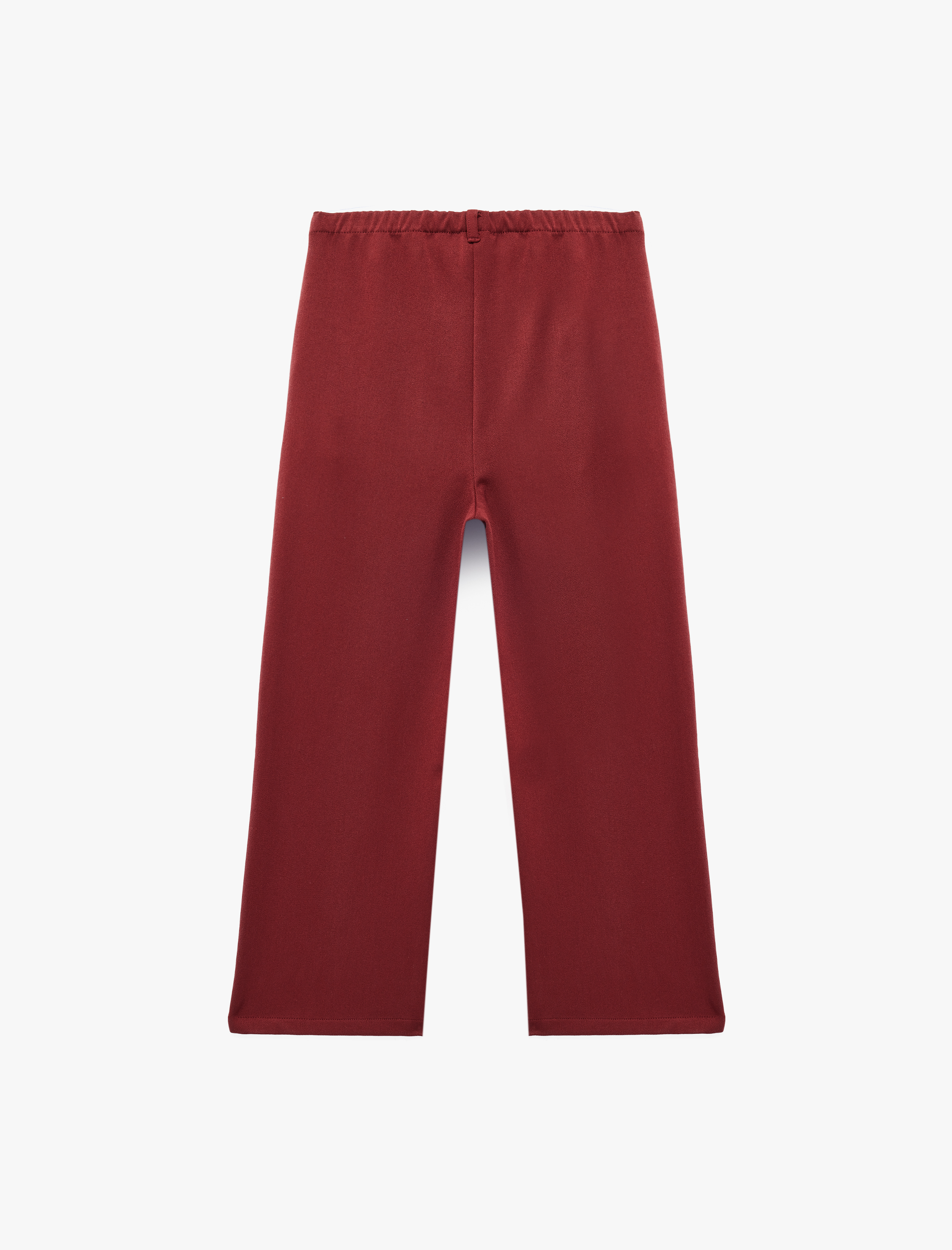  Kız Çocuk Beli Bağlamalı Viskon Karışımlı Geniş Paça Pantolon