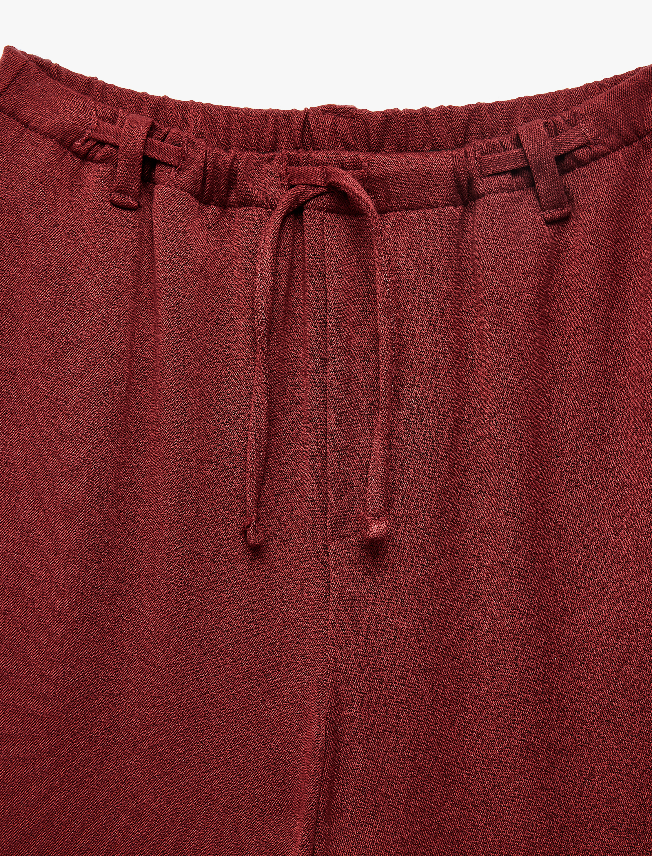  Kız Çocuk Beli Bağlamalı Viskon Karışımlı Geniş Paça Pantolon