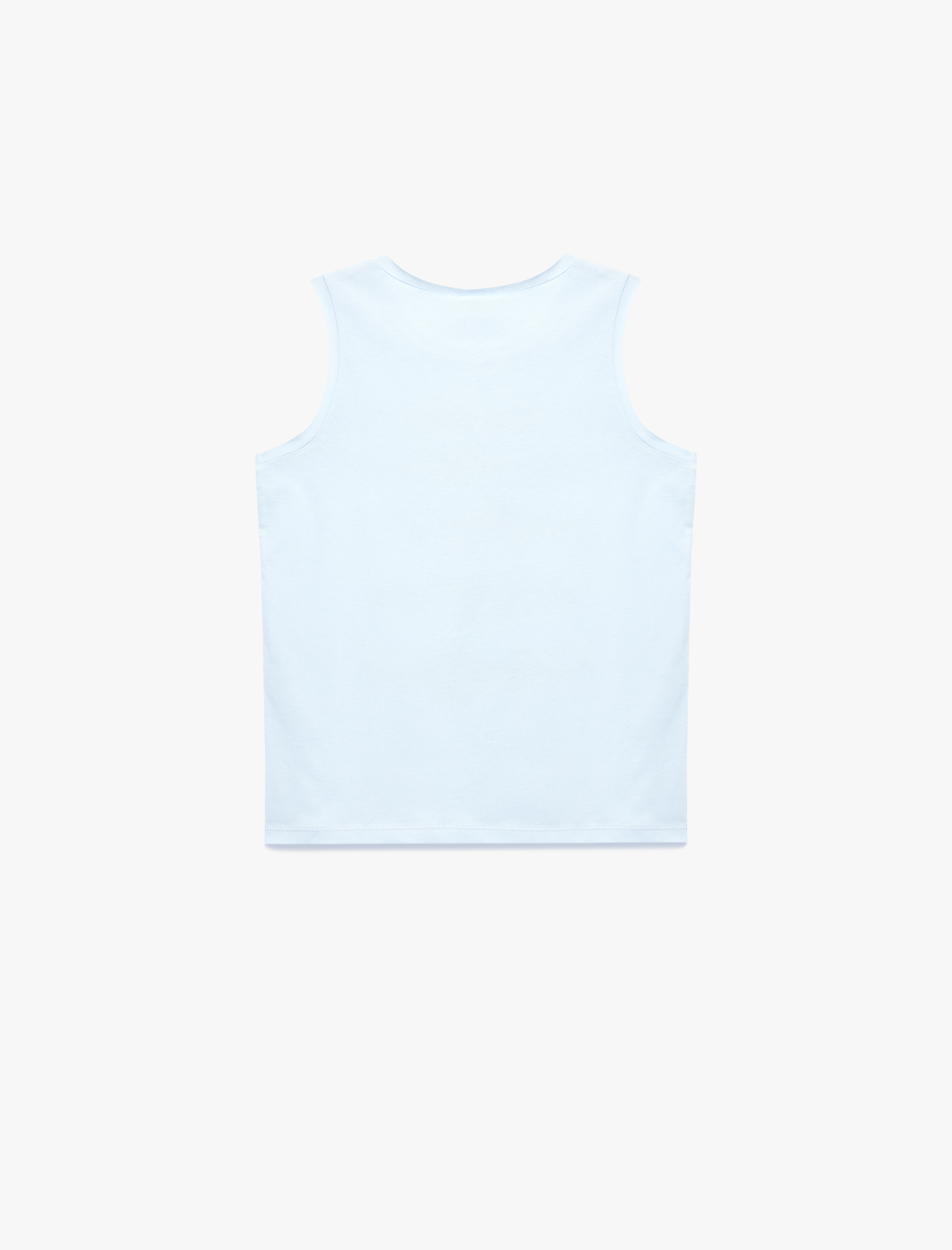  Erkek Çocuk Kolsuz Bisiklet Yaka Baskılı Pamuklu Atlet