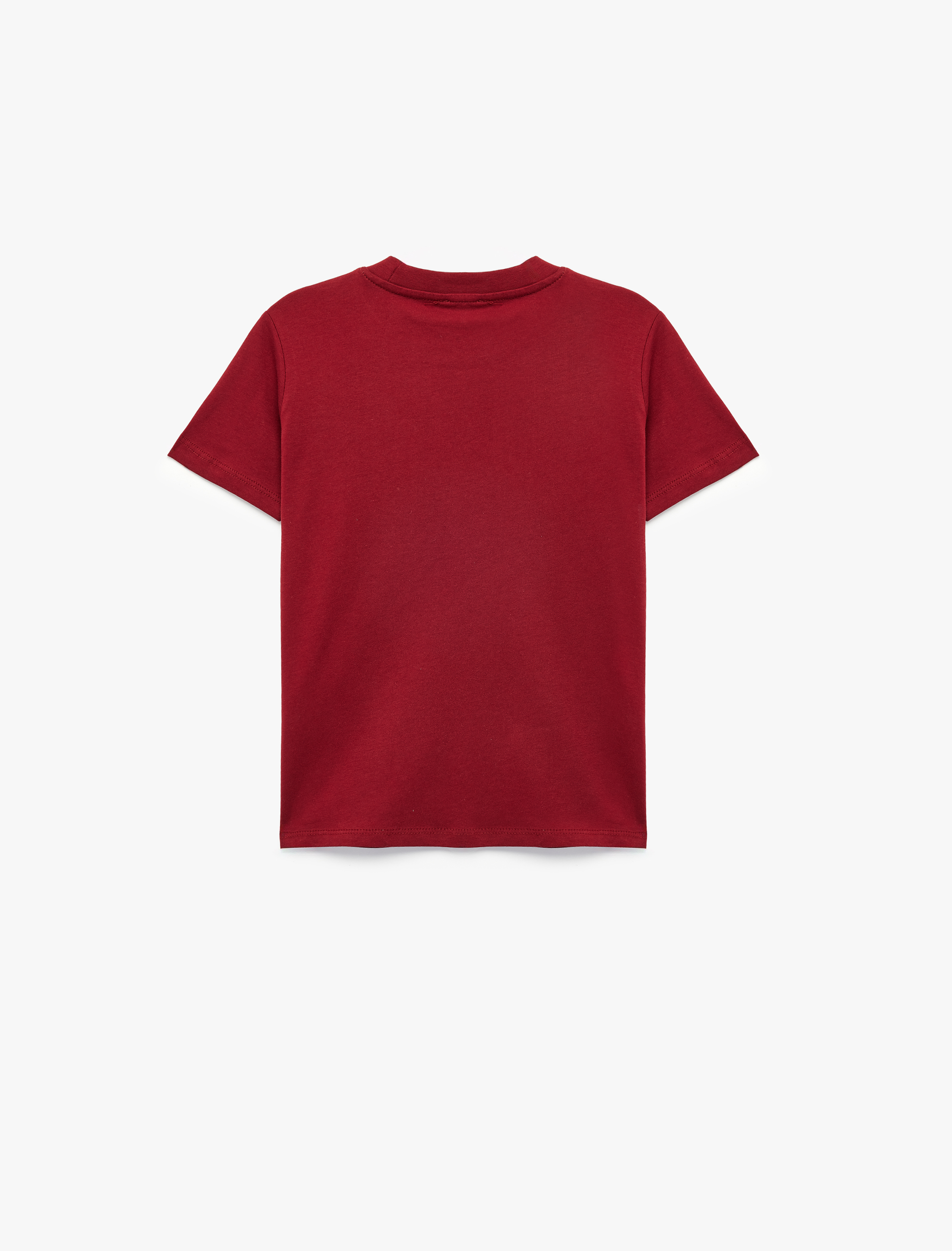  Erkek Çocuk Pamuklu Kısa Kollu Bisiklet Yaka Baskılı Tişört