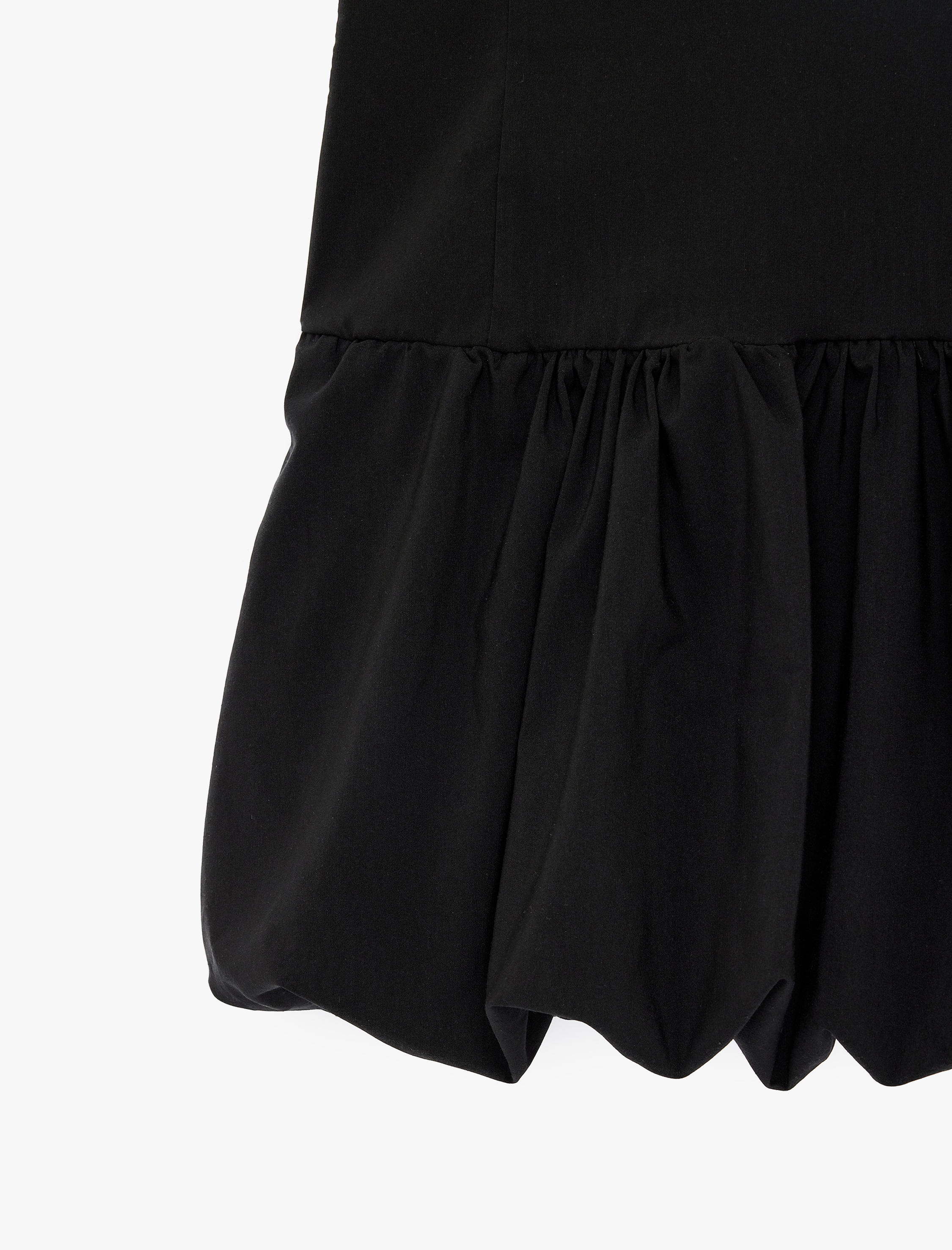   Volanlı Fermuarlı Slim Fit Kolsuz Bisiklet Yaka Mini Balon Elbise