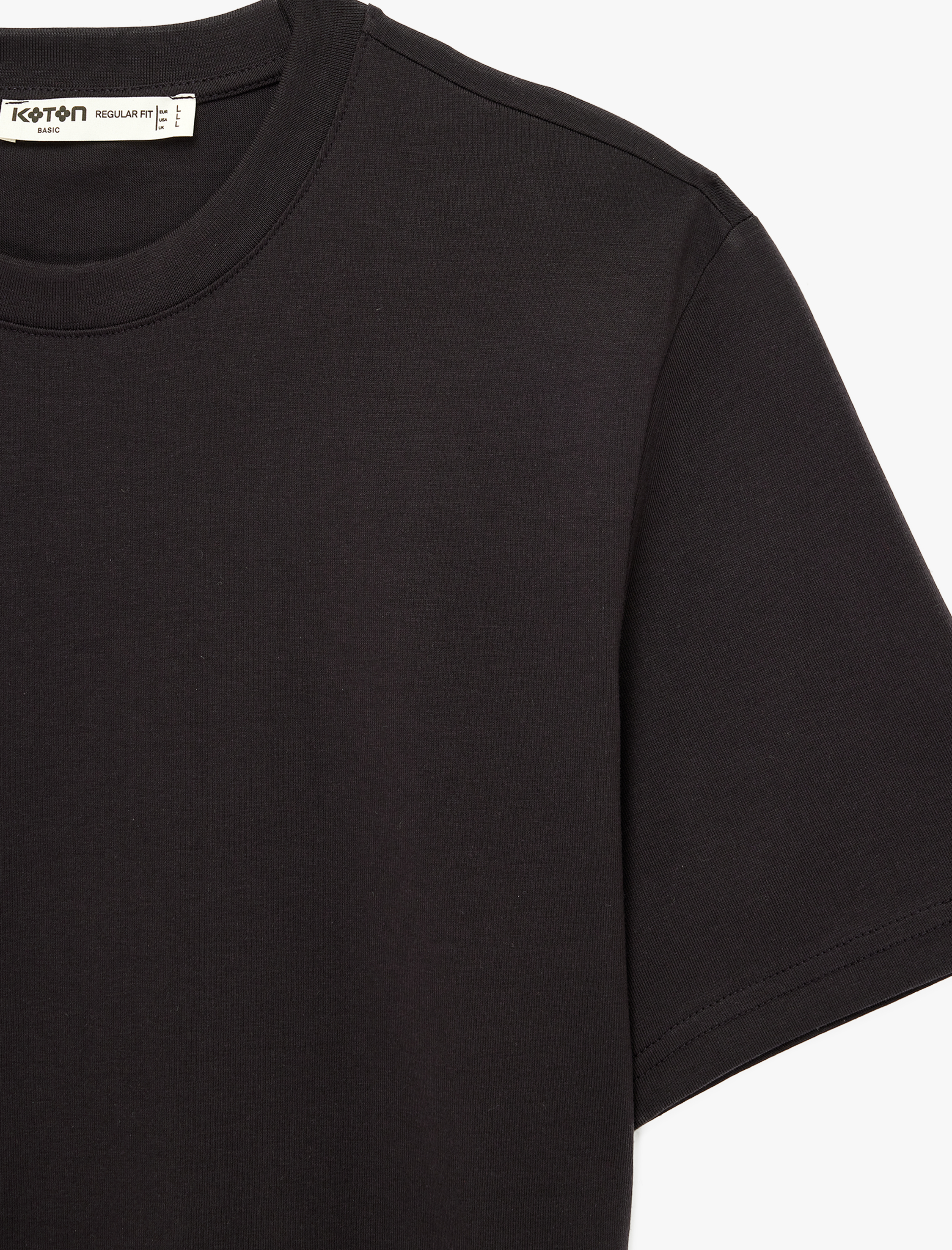   Regular Fit Bisiklet Yaka Pamuklu Basic Kısa Kollu Tişört