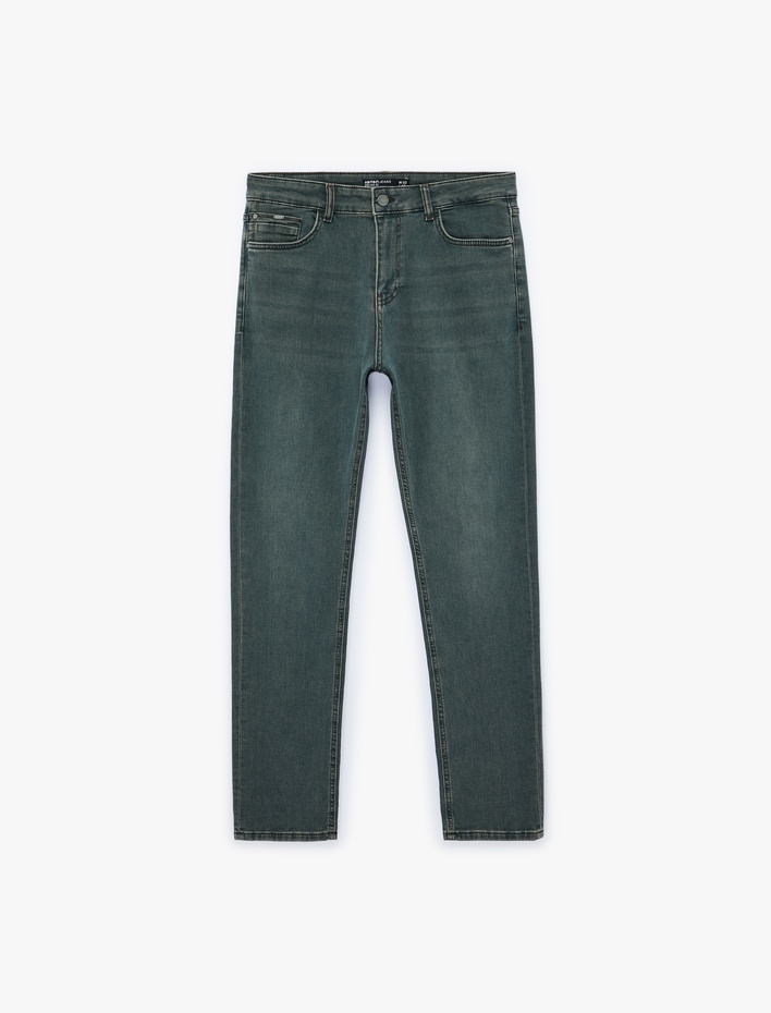  Normal Bel Pamuklu Slim Fit Jean Pantolon - Brad Jean