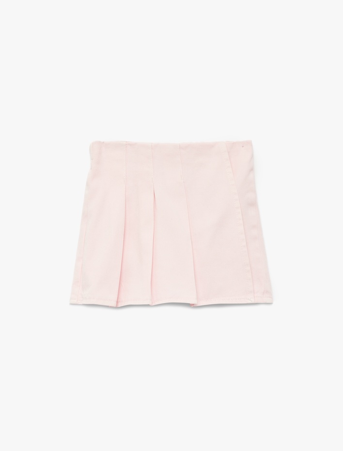 Kız Bebek Pamuklu Pileli Şort Etek