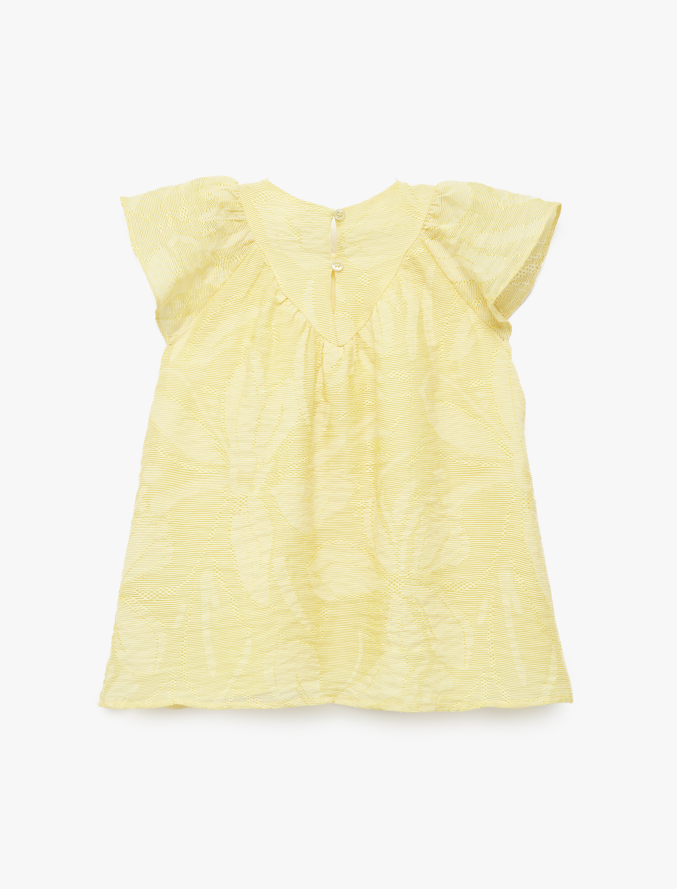  Kız Bebek A Kesim Kısa Kollu Bisiklet Yaka Viskon Karışımlı Fiyonklu Elbise