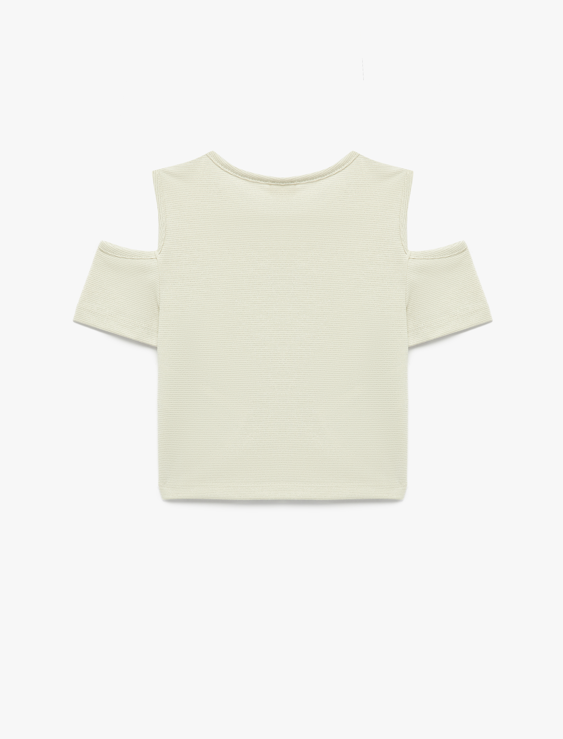  Kız Çocuk Bisiklet Yaka Kısa Kollu  Pencere Detaylı Kalp Baskılı Bluz