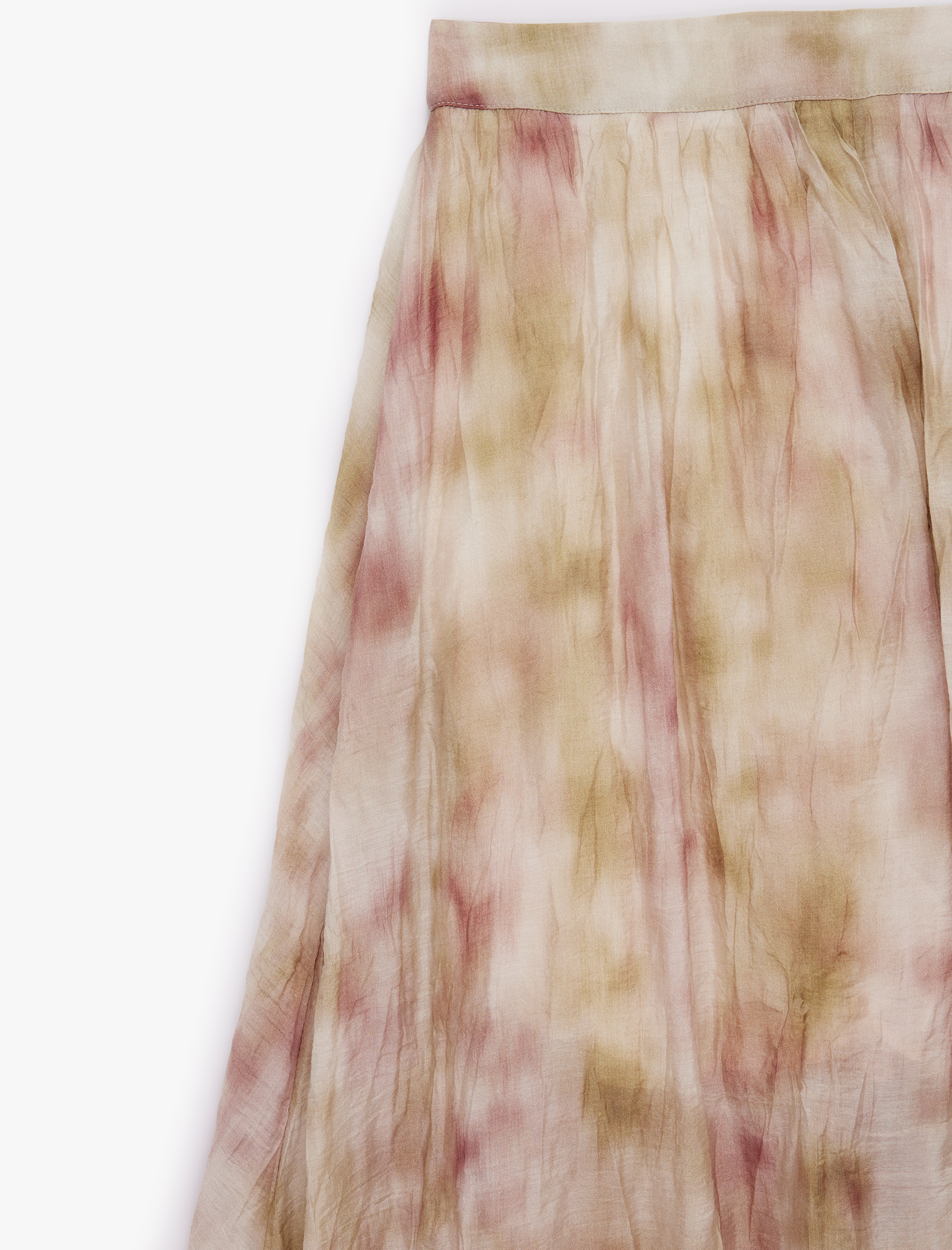   Renk Geçişli Çan Kesim Midi Etek