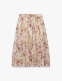 Renk Geçişli Çan Kesim Midi Etek