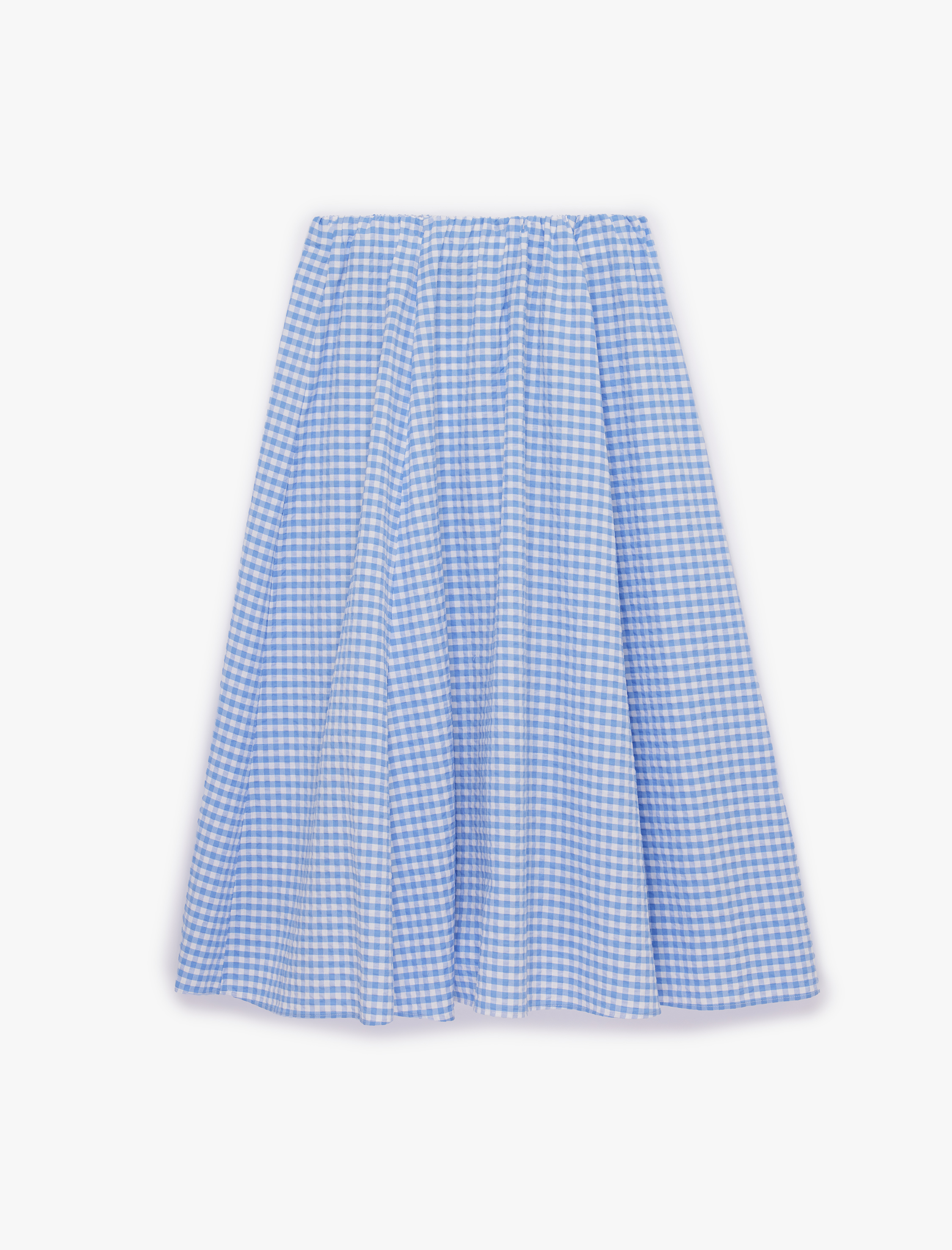   Bol Kalıp Çan Kesim Pötikareli Midi Etek