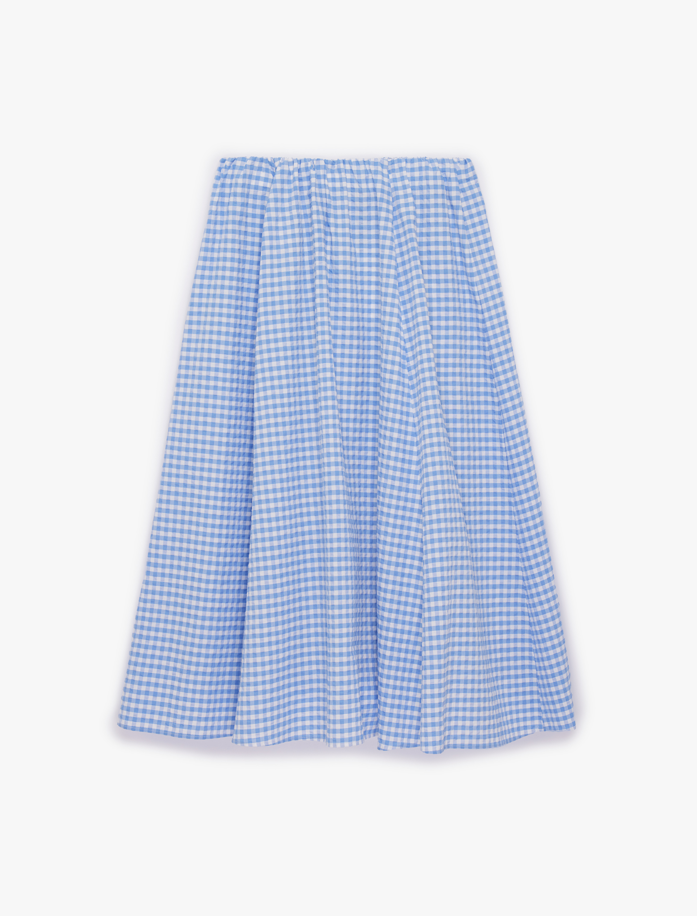   Bol Kalıp Çan Kesim Pötikareli Midi Etek