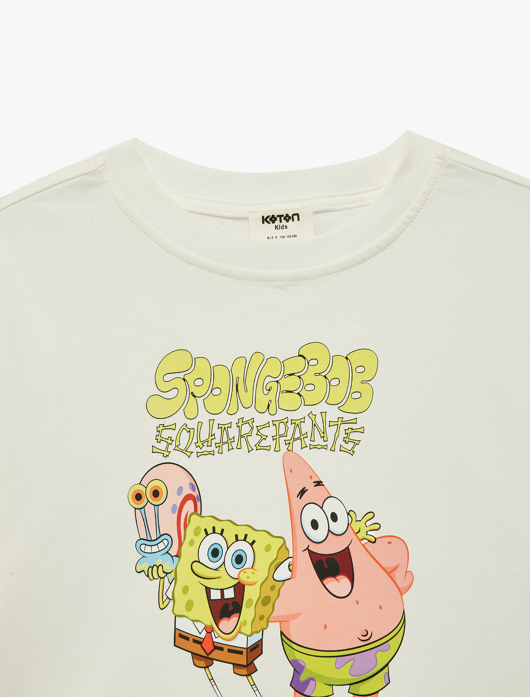  Kız Çocuk Lisanslı SpongeBob Baskılı Kısa Kollu Pamuklu Tişört