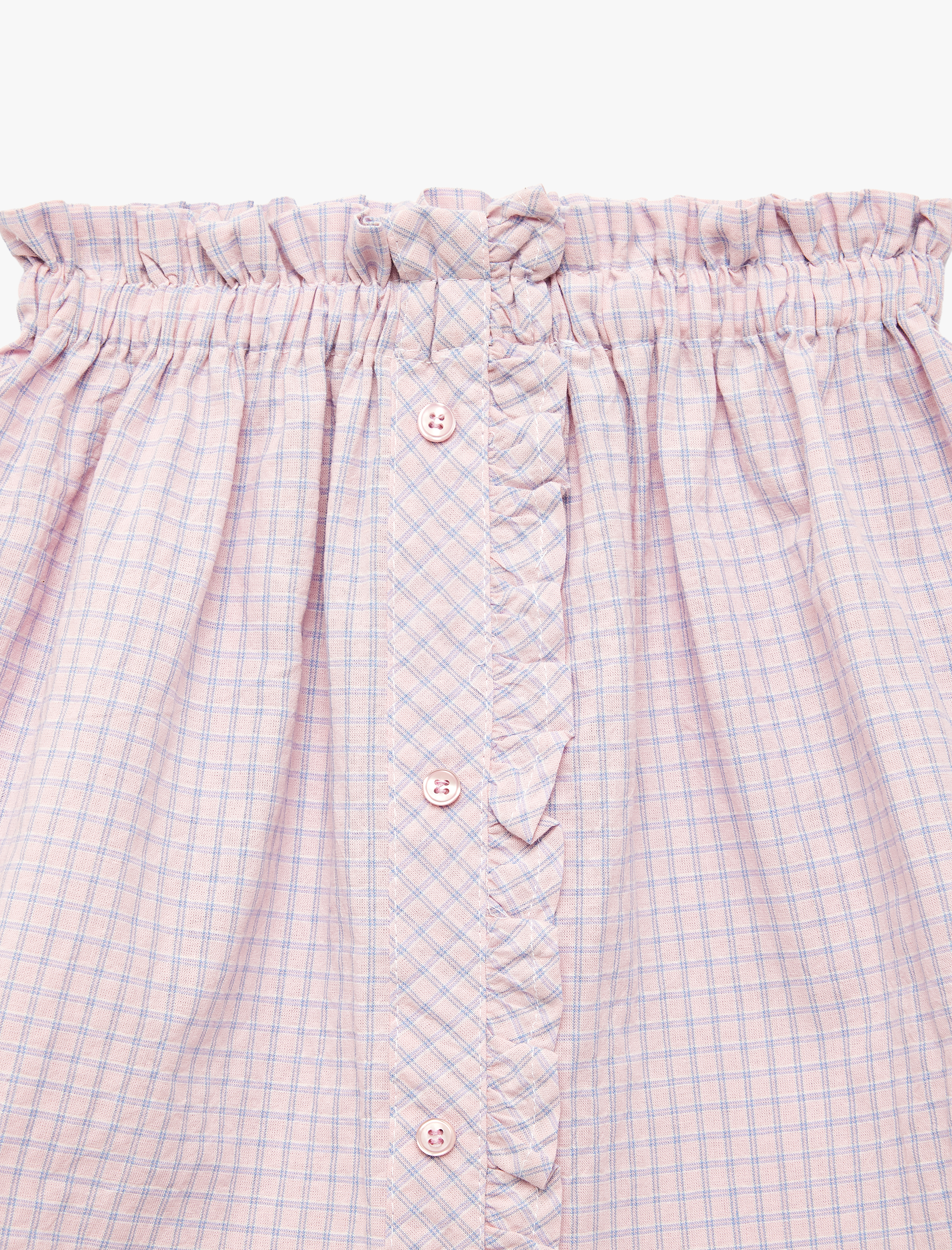  Kız Bebek A Kesim Beli Lastikli Düğmeli Desenli Pamuklu Etek