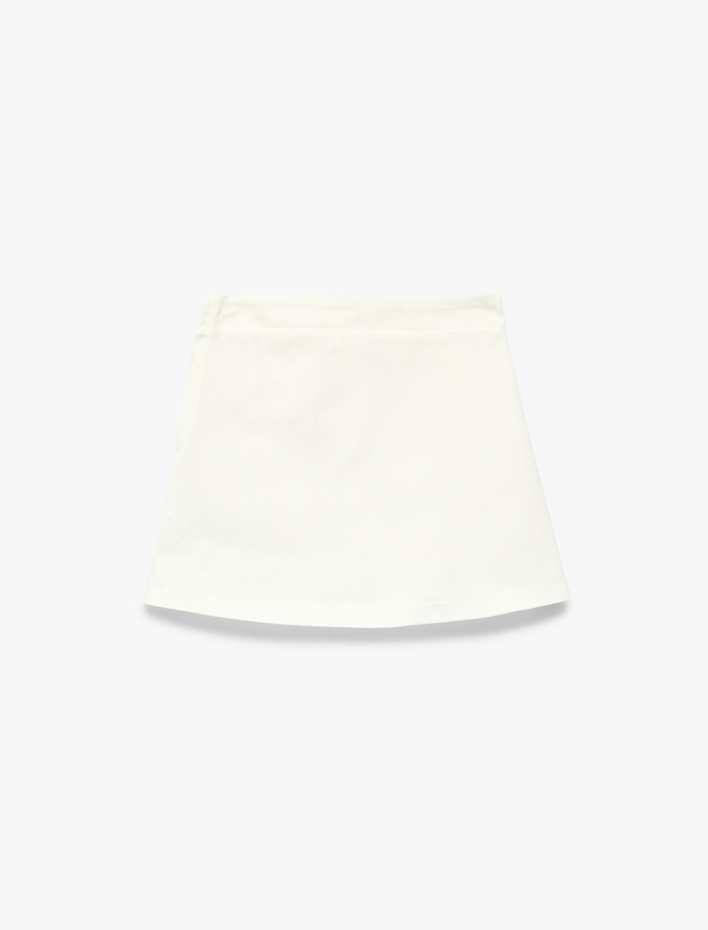 Kız Çocuk Toka Detaylı  Kalın Pileli Etek